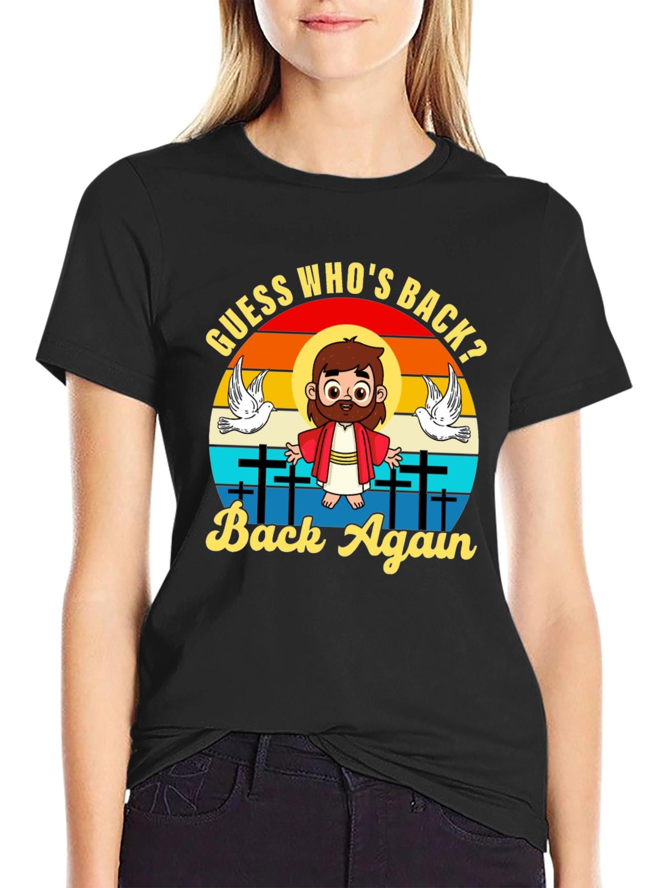 Black Guess Who's Back T-Shirt view 2