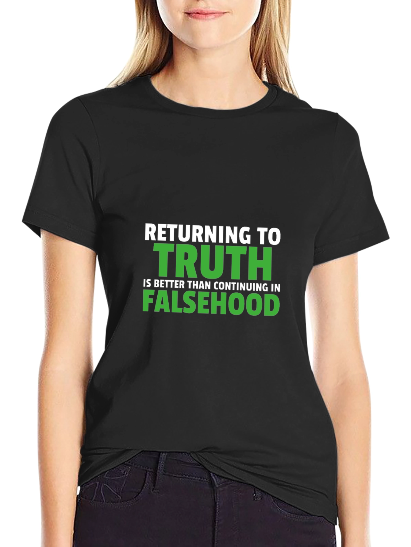 Black Returning To Truth T-Shirt - Mens view 2
