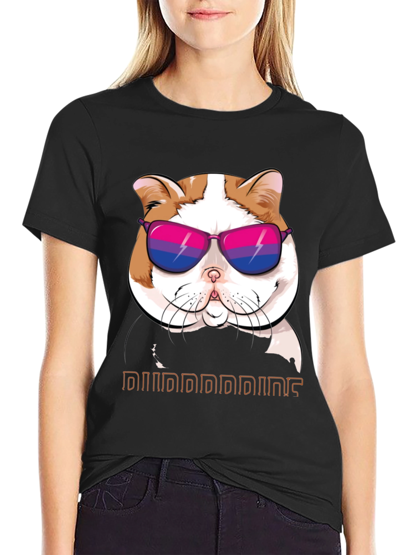 Cool Cat T-Shirt: Bi Pride Sunglasses - 2