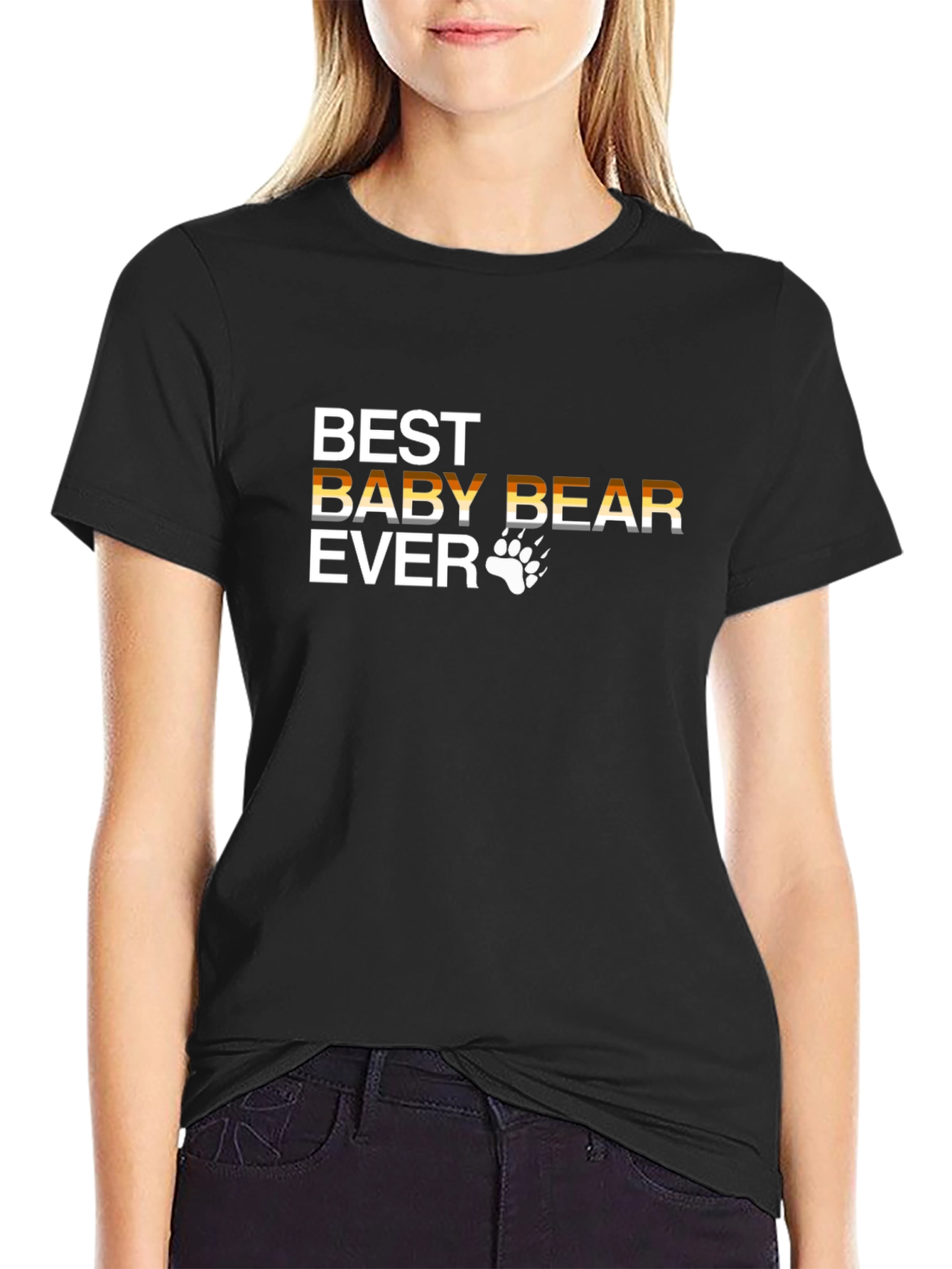 Black Best Baby Bear Ever T-Shirt view 2
