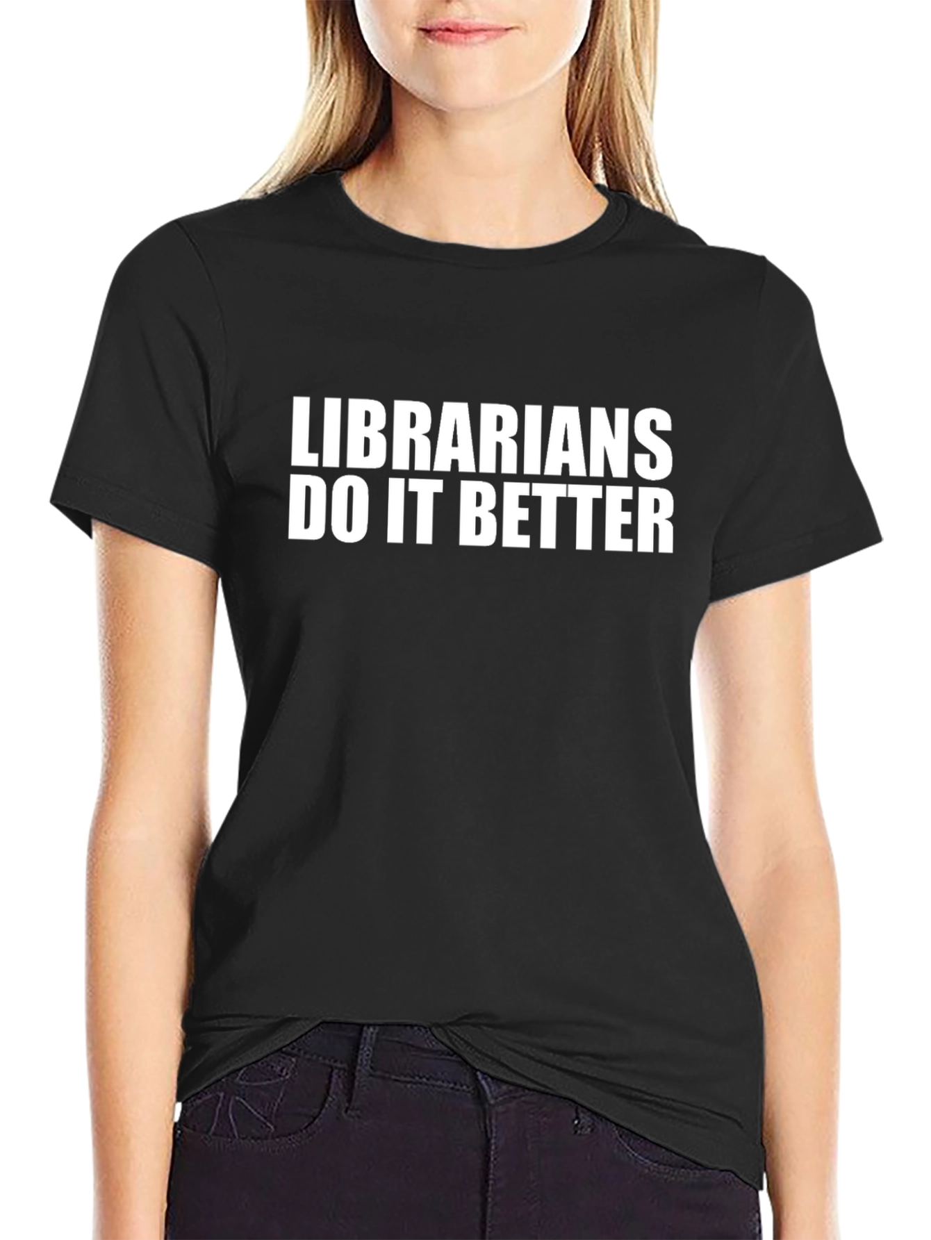 Black Librarians Do It Better Black T-Shirt view 2