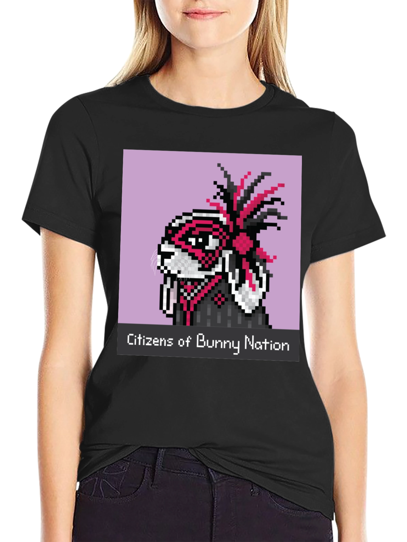 Black Citizens of Bunny Nation Graphic Tee view 2
