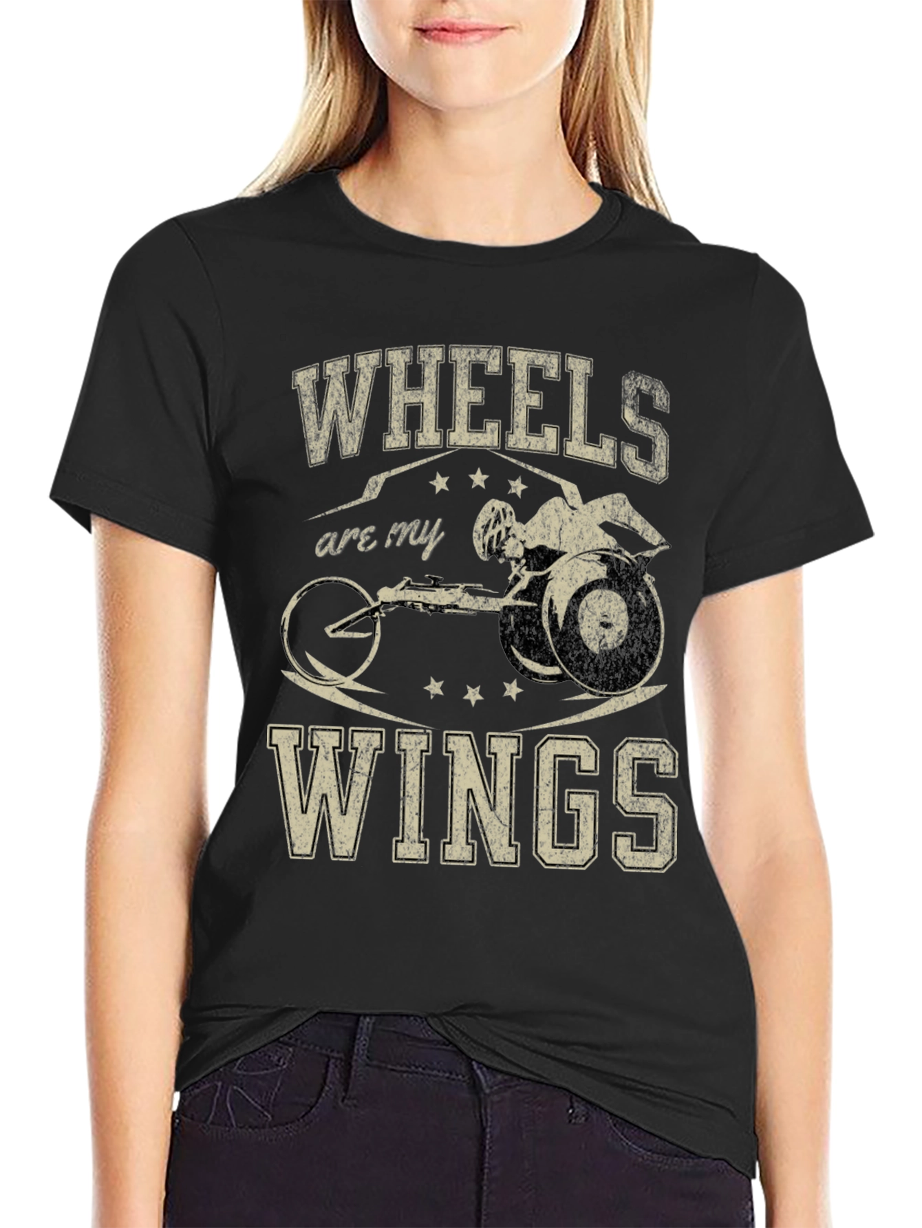 Black Wheels Are My Wings T-Shirt view 2