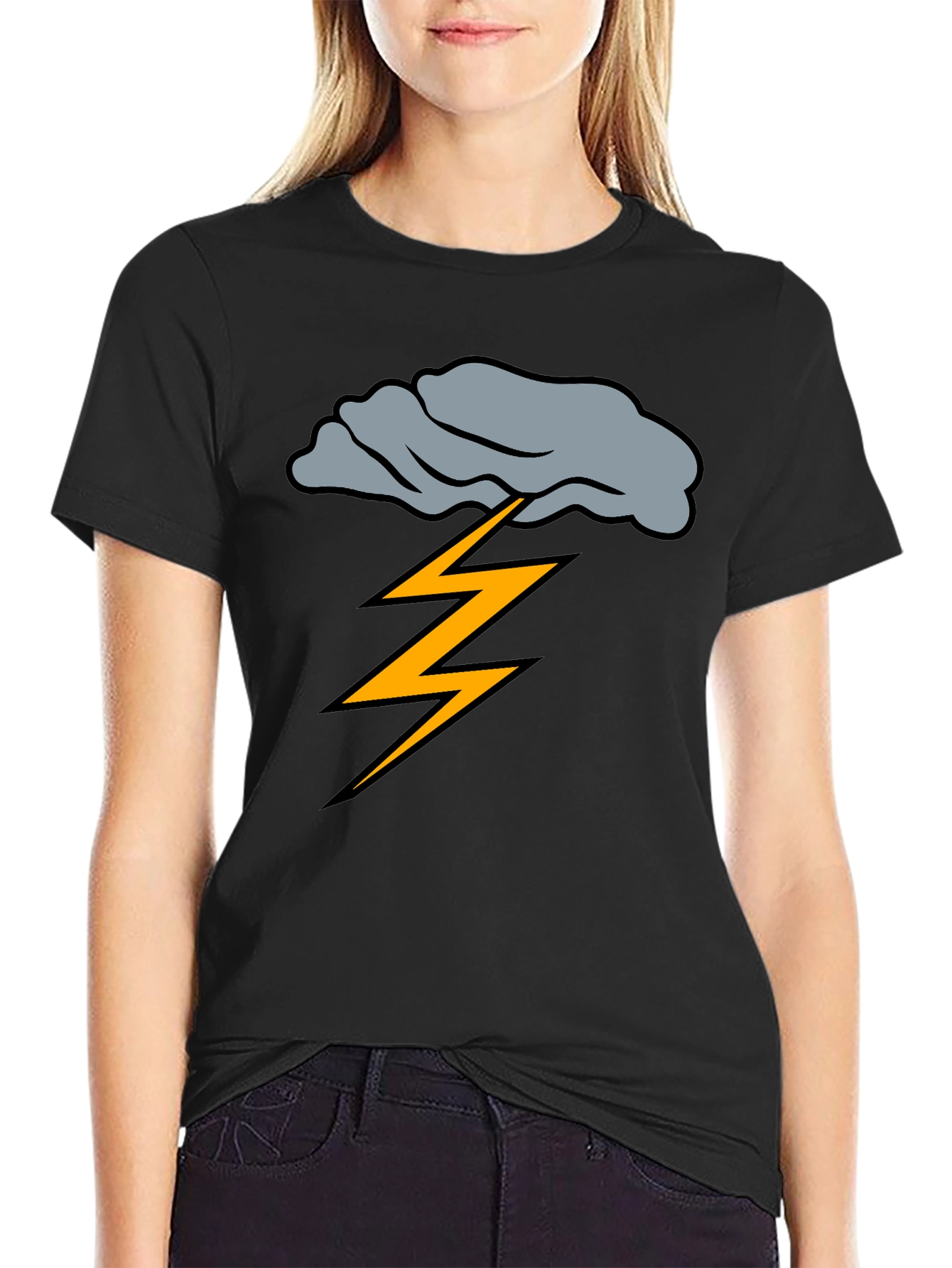 Black Stormy Weather Graphic Tee view 2