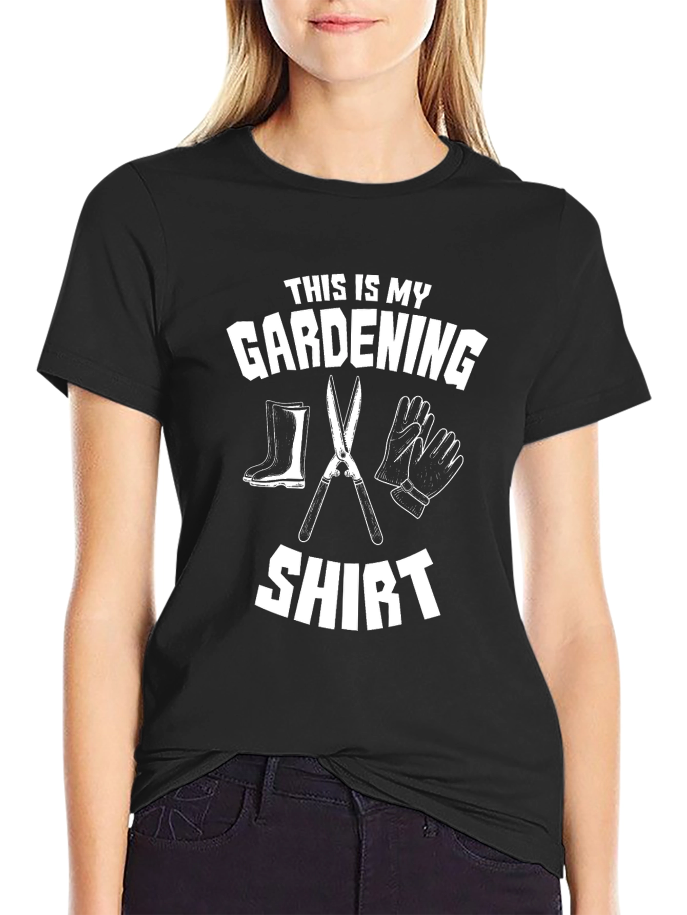 Black Gardening Shirt - Gardener T-Shirt view 2