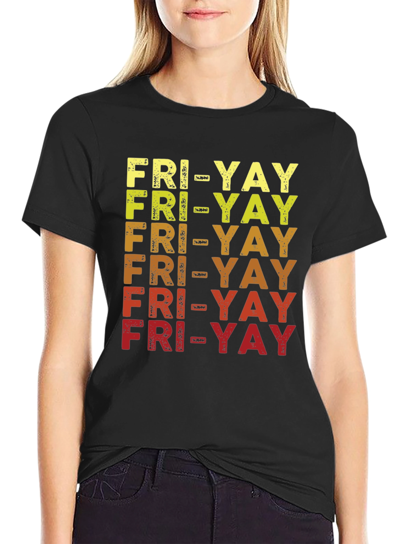 Black Fun FRI-YAY T-Shirt  view 2