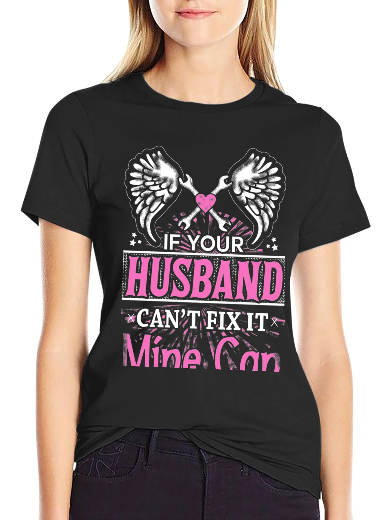 Black Husband Can't Fix It? Mine Can T-Shirt view 2
