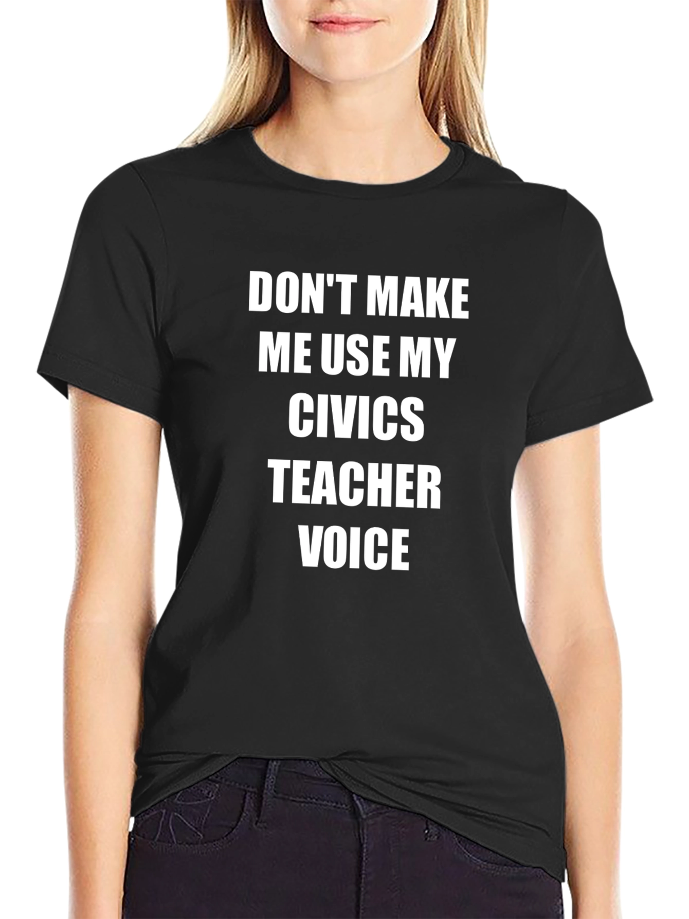 Black Civics Teacher Voice T-Shirt view 2