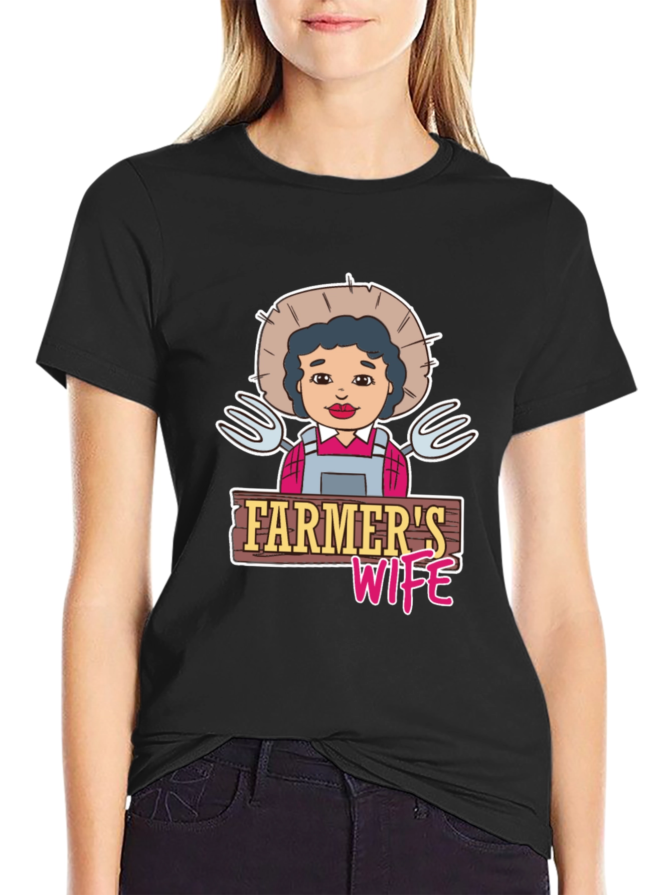 Black Farmer's Wife Graphic Tee view 2