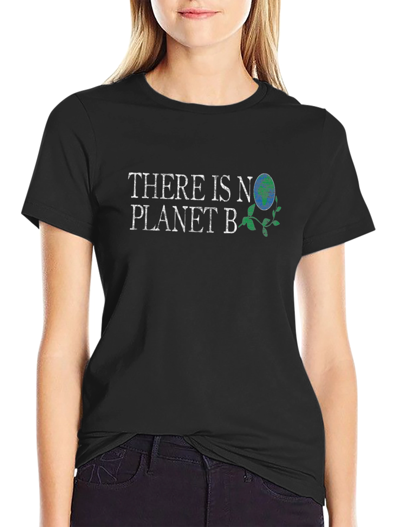 Black There Is No Planet B Graphic T-Shirt view 2