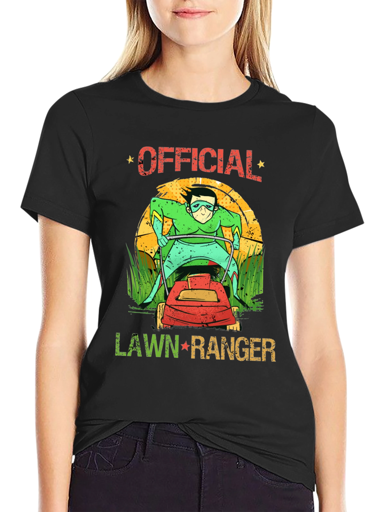 Black Official Lawn Ranger Graphic T-Shirt view 2