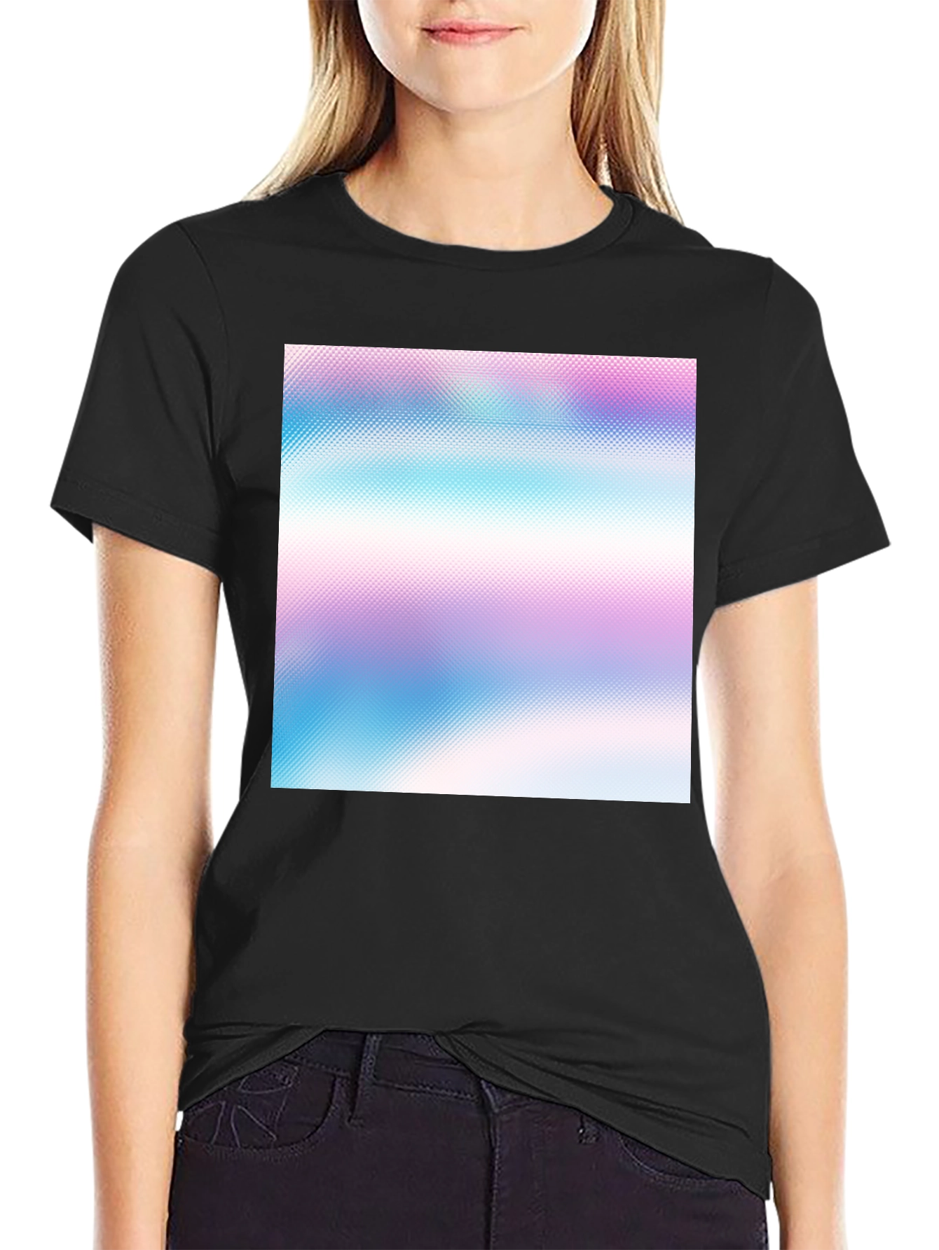 Black Vaporwave Gradient T-Shirt - Stylish Comfort view 2