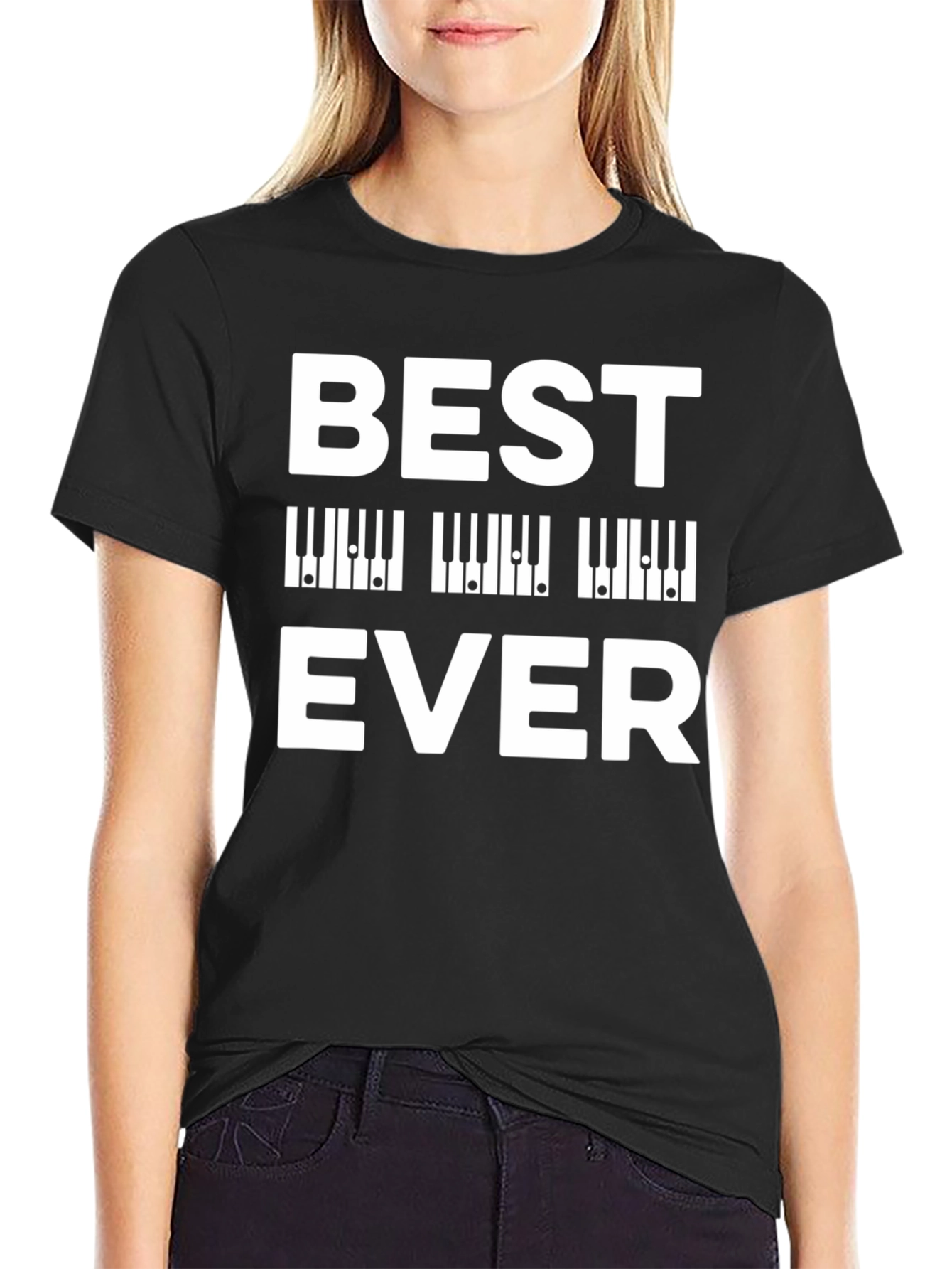 Black Best Piano Ever T-Shirt view 2