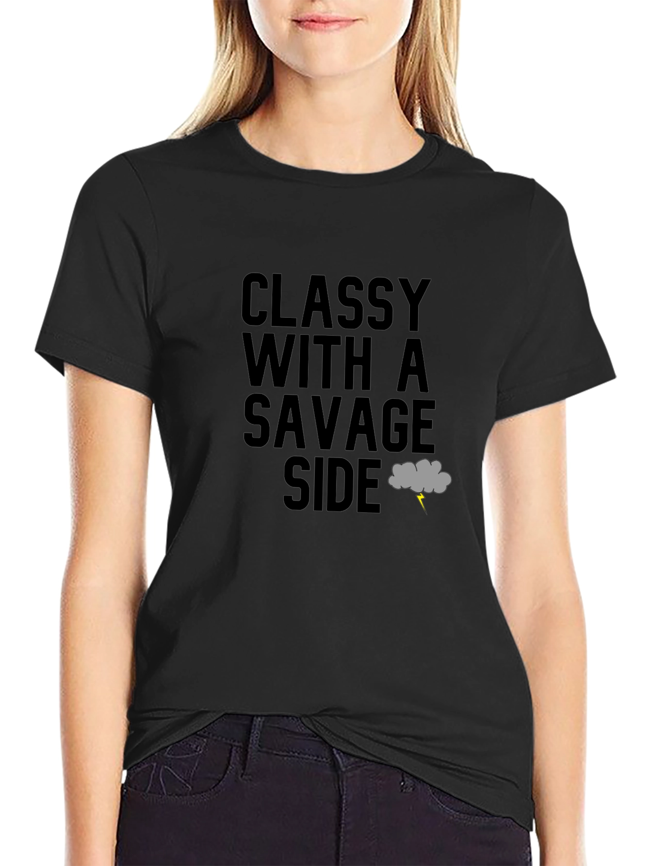 Black Classy With A Savage Side T-Shirt view 2