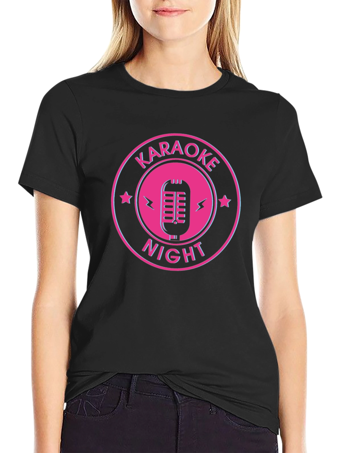 Karaoke Night Black T-Shirt - 2