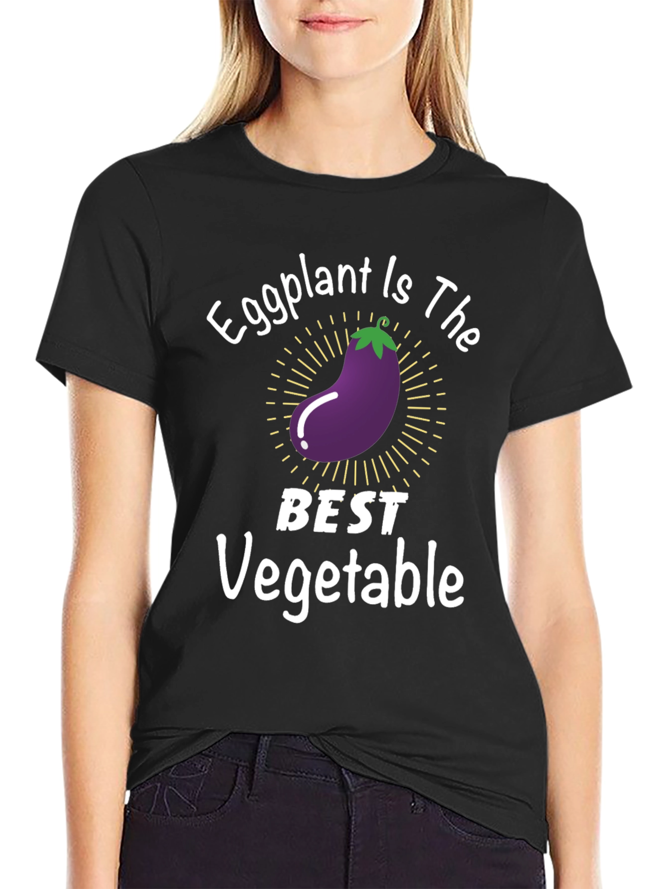 Black Eggplant is the Best Vegetable Graphic Tee view 2