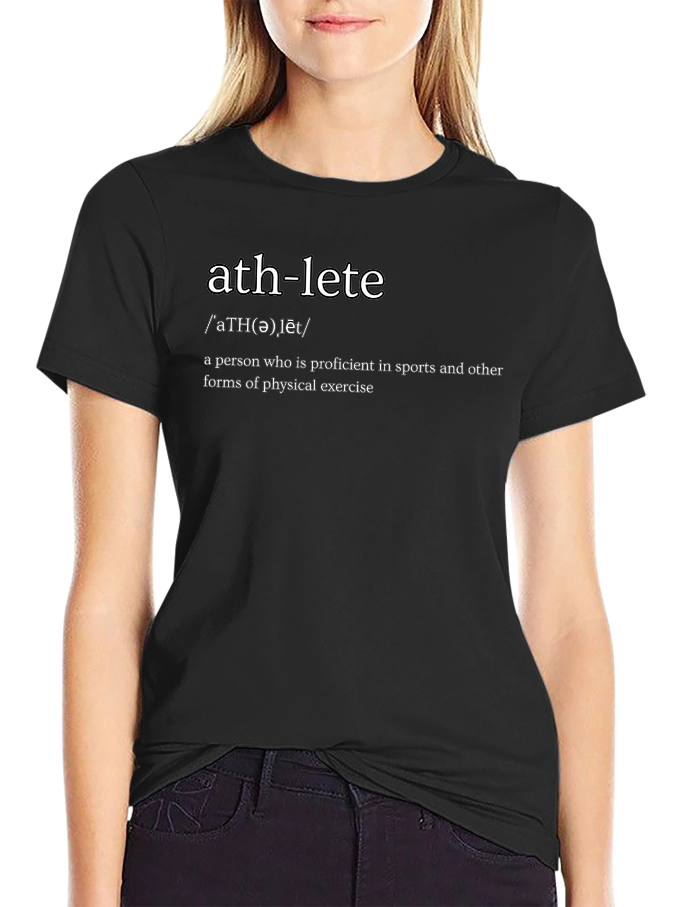 Black Athlete Definition Black T-Shirt view 2