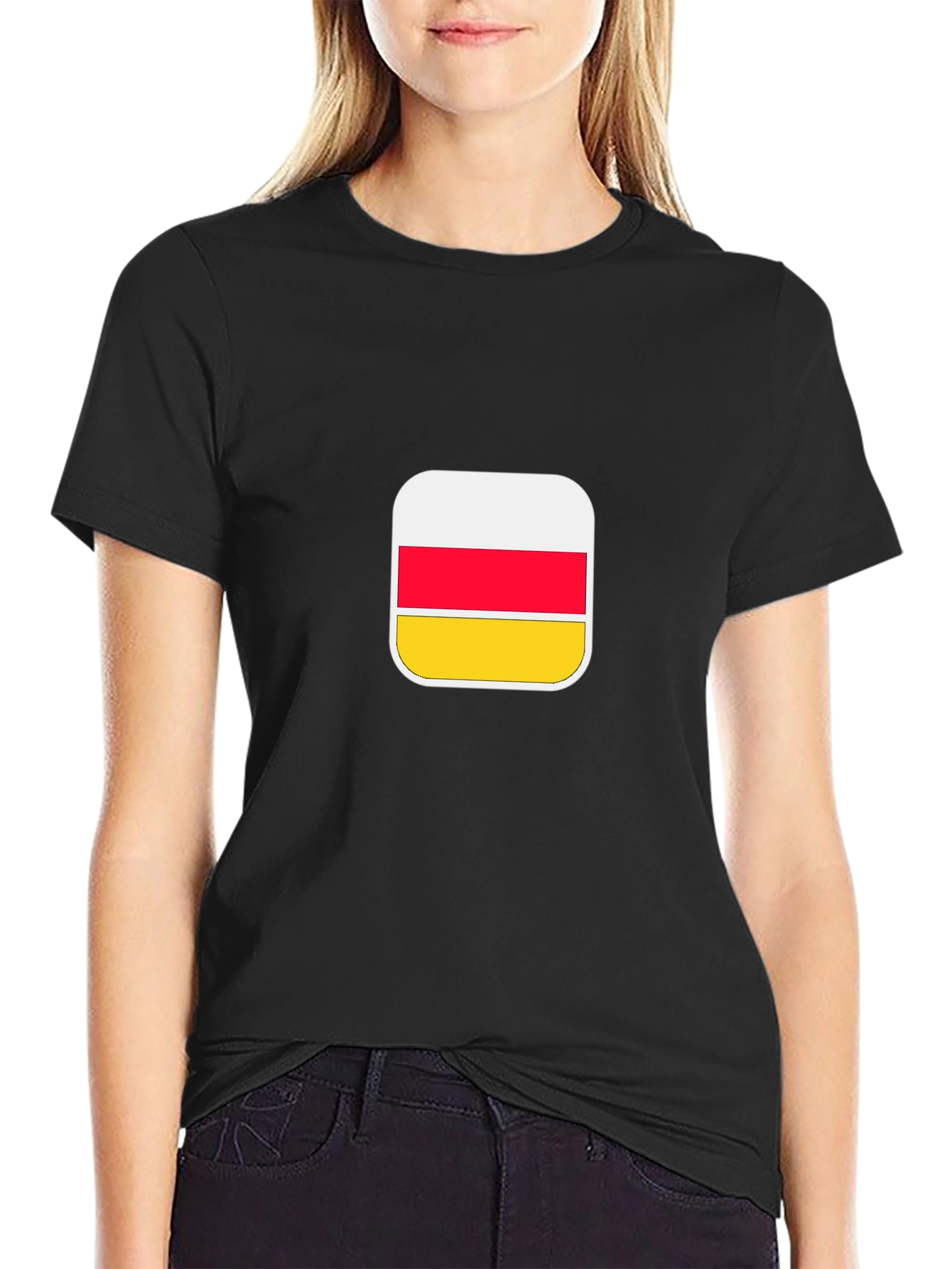 South Ossetia Flag Graphic Tee - Black - 2