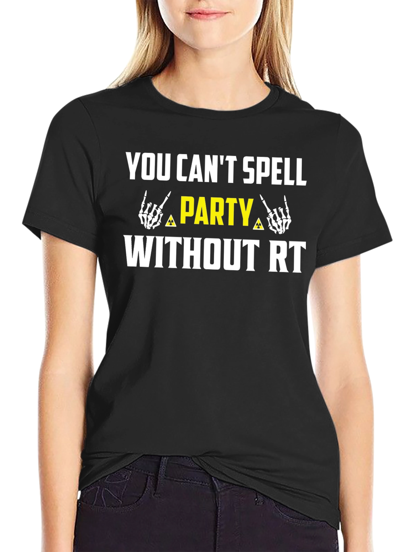 Black Party Without RT Black Graphic T-Shirt view 2
