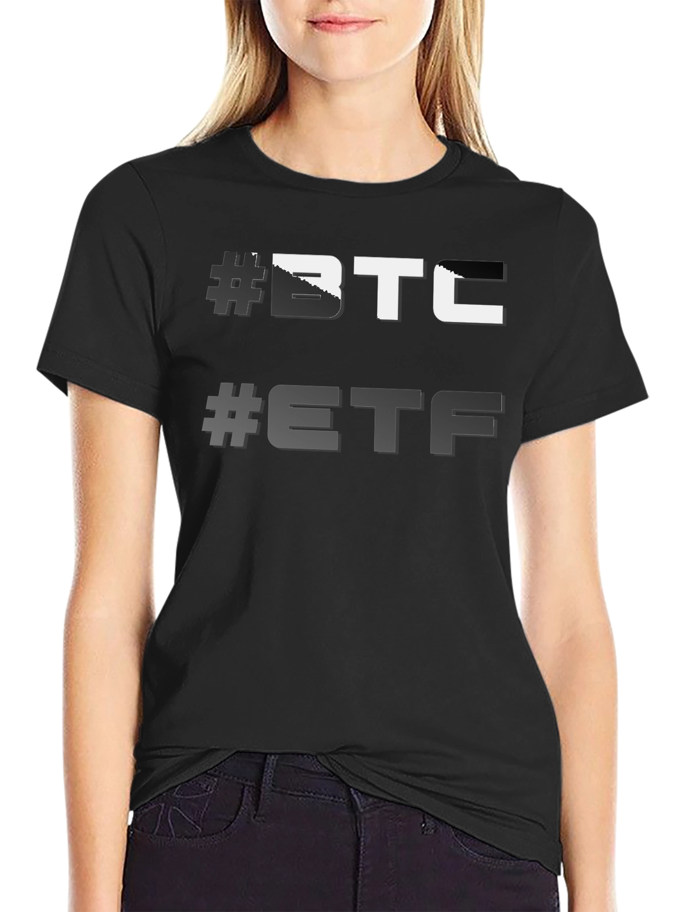 Black Crypto Investor T-Shirt - #BTC #ETF view 2