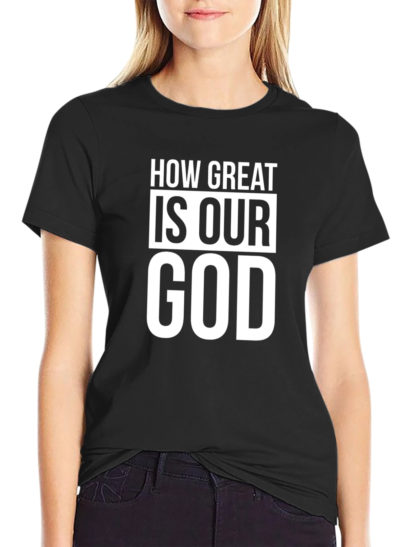 Black How Great Is Our God Graphic Tee view 2