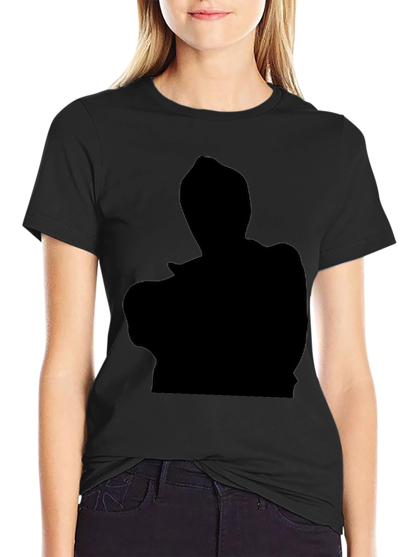 Black Black Silhouette Graphic Tee - Men's Casual T-Shirt view 2