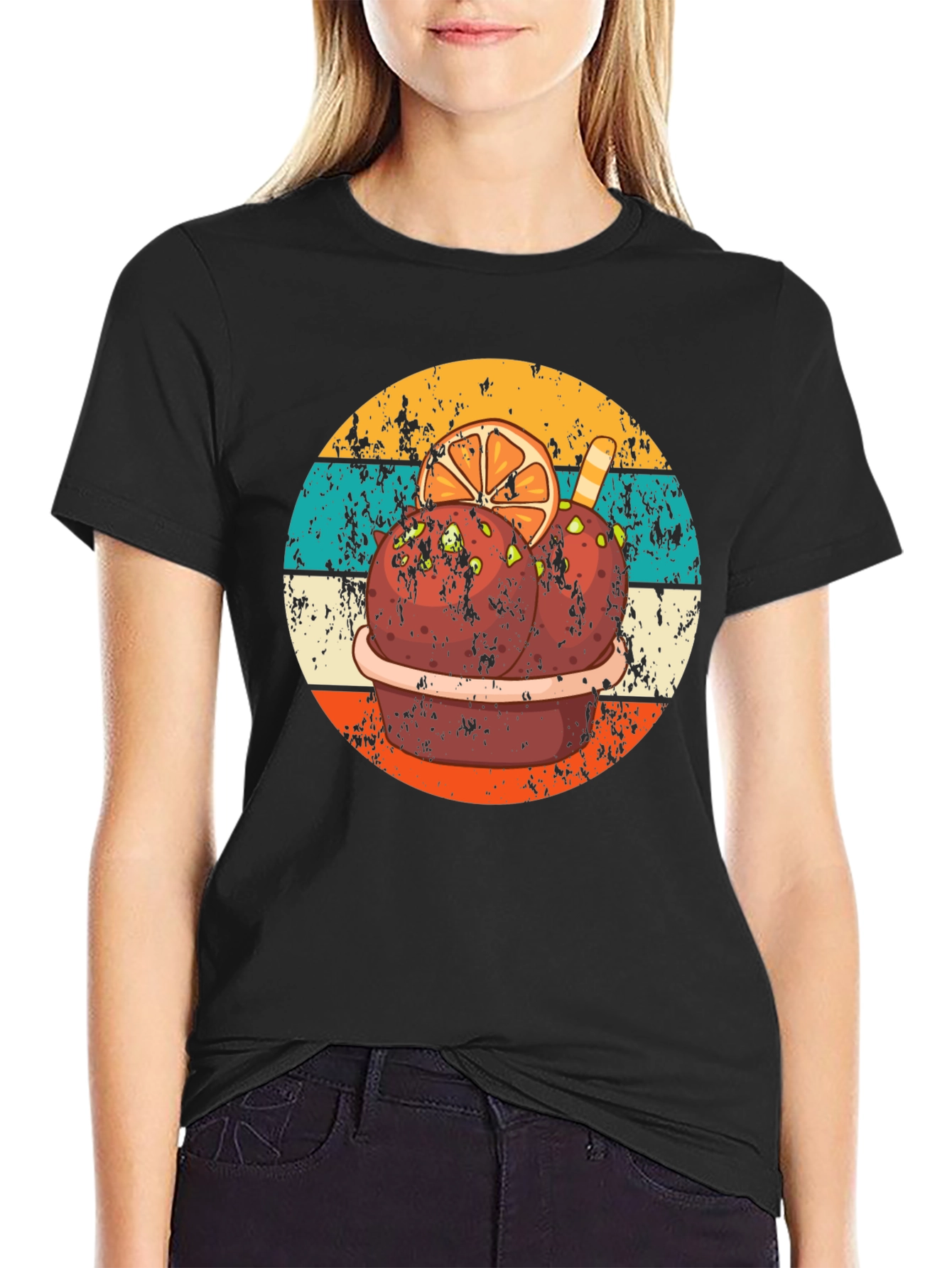 Black Horchata Inspired Graphic Tee - Black T-Shirt view 2