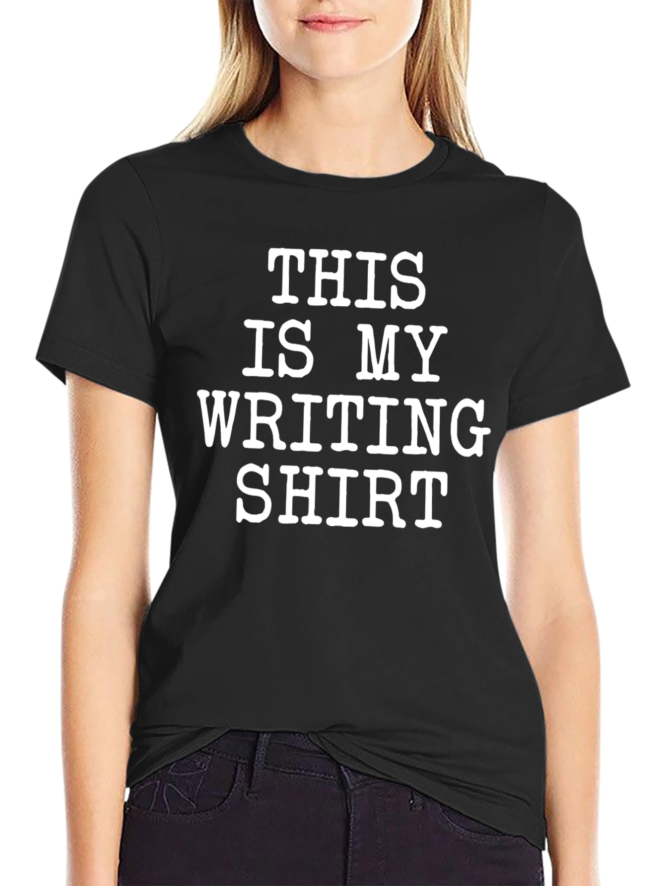 Black This Is My Writing Shirt - Novelty Tee view 2