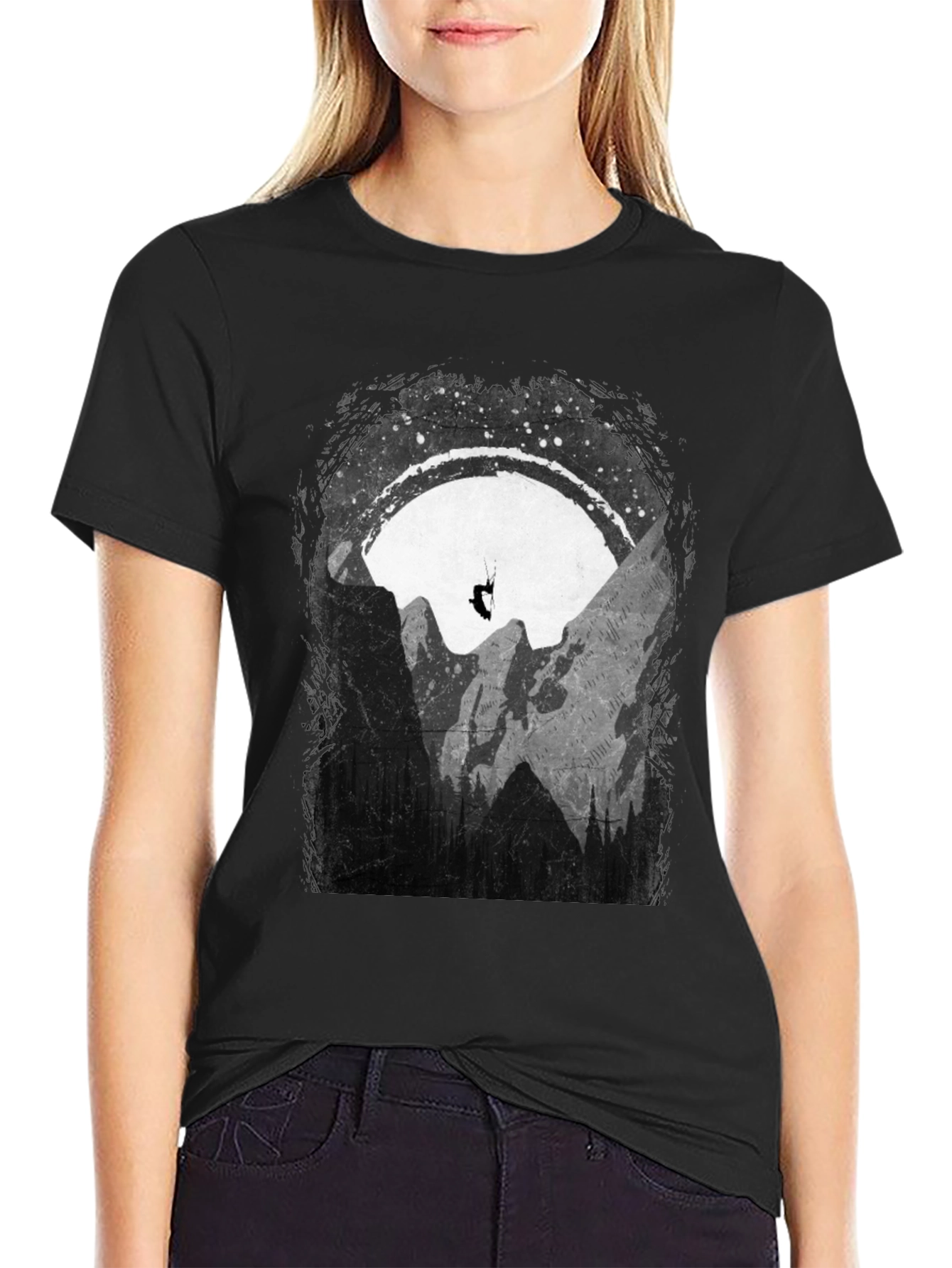 Black Mountain Paragliding Graphic T-Shirt - Adventure Ready! view 2
