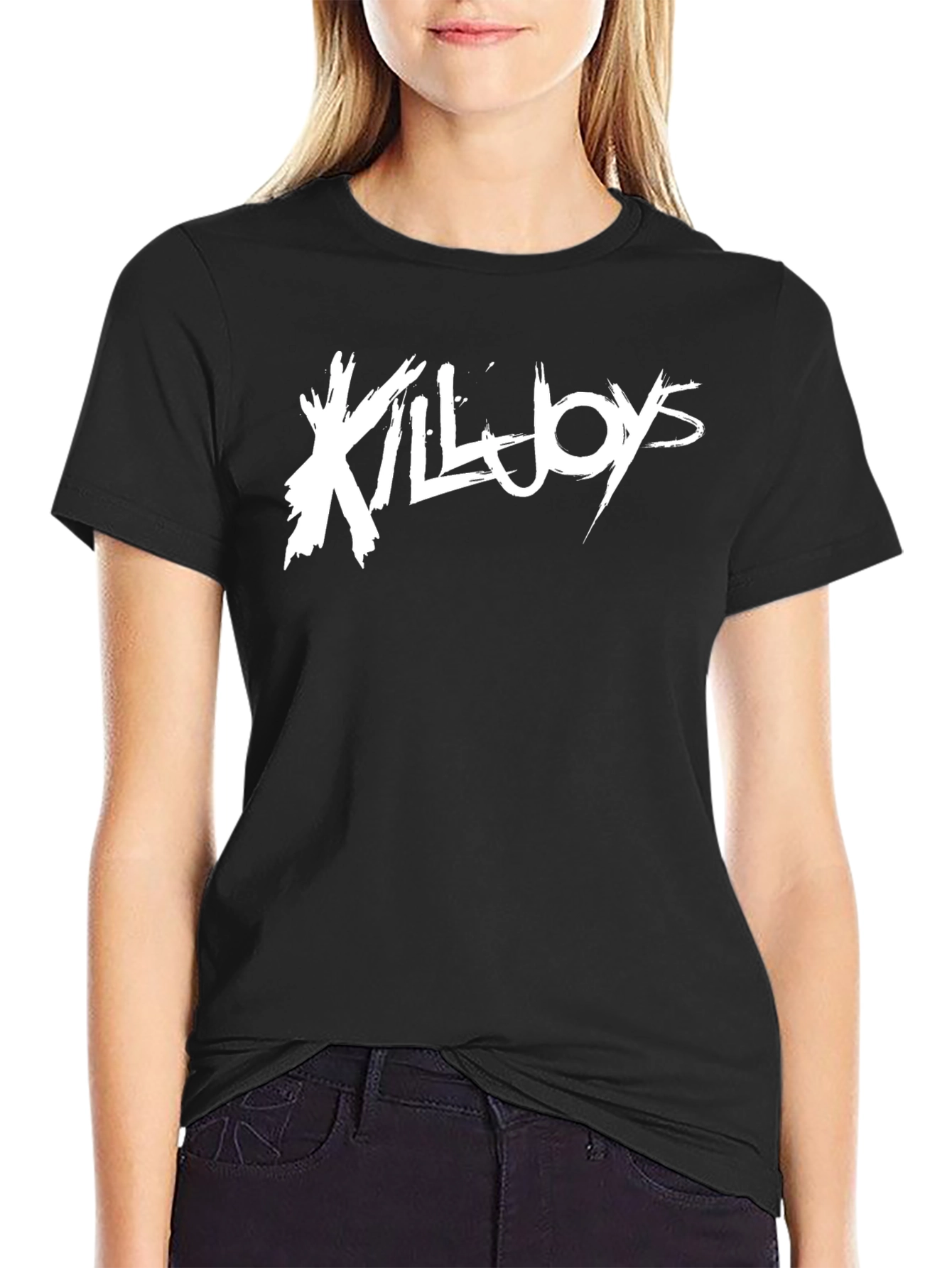 Black Killjoys Black Graphic Tee - Short Sleeve Crew Neck T-Shirt view 2