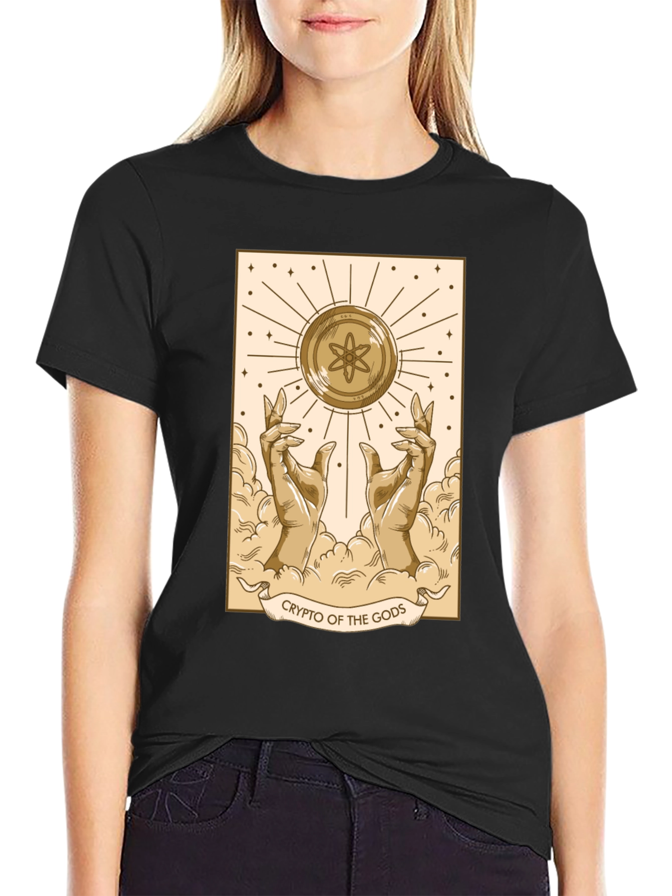 Black Crypto of the Gods T-Shirt - Atomic Design view 2