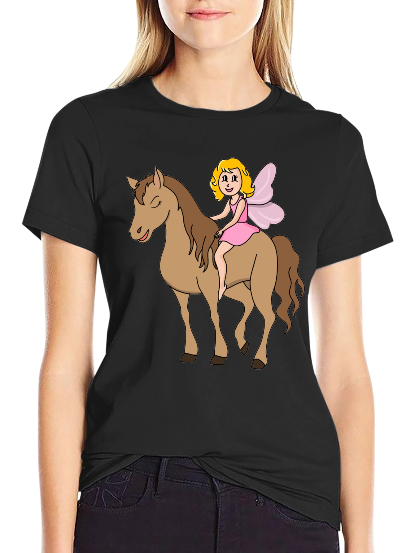 Fairy Riding Horse T-Shirt - Whimsical Graphic Tee - 2