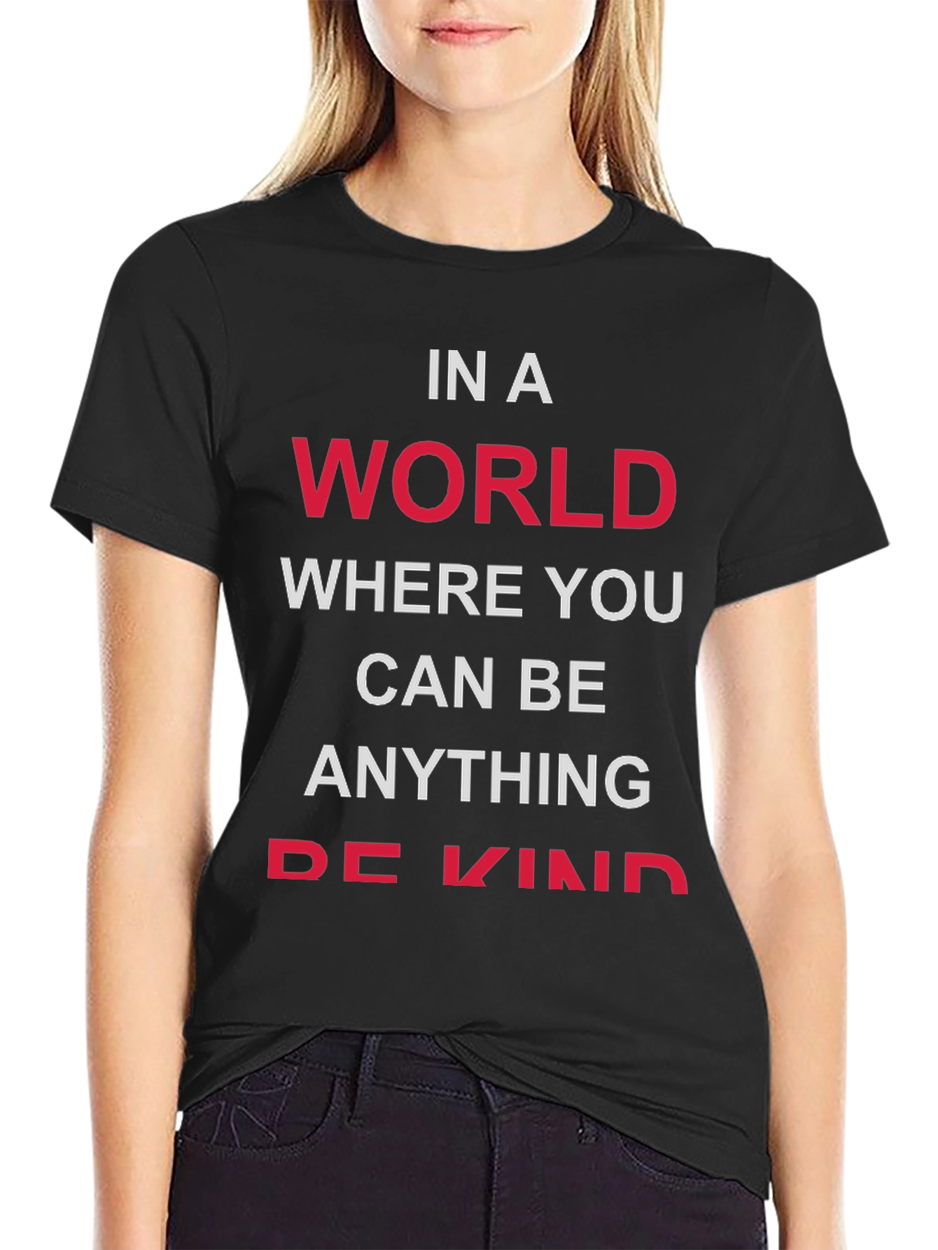 Black In A World Be Kind T-Shirt view 2