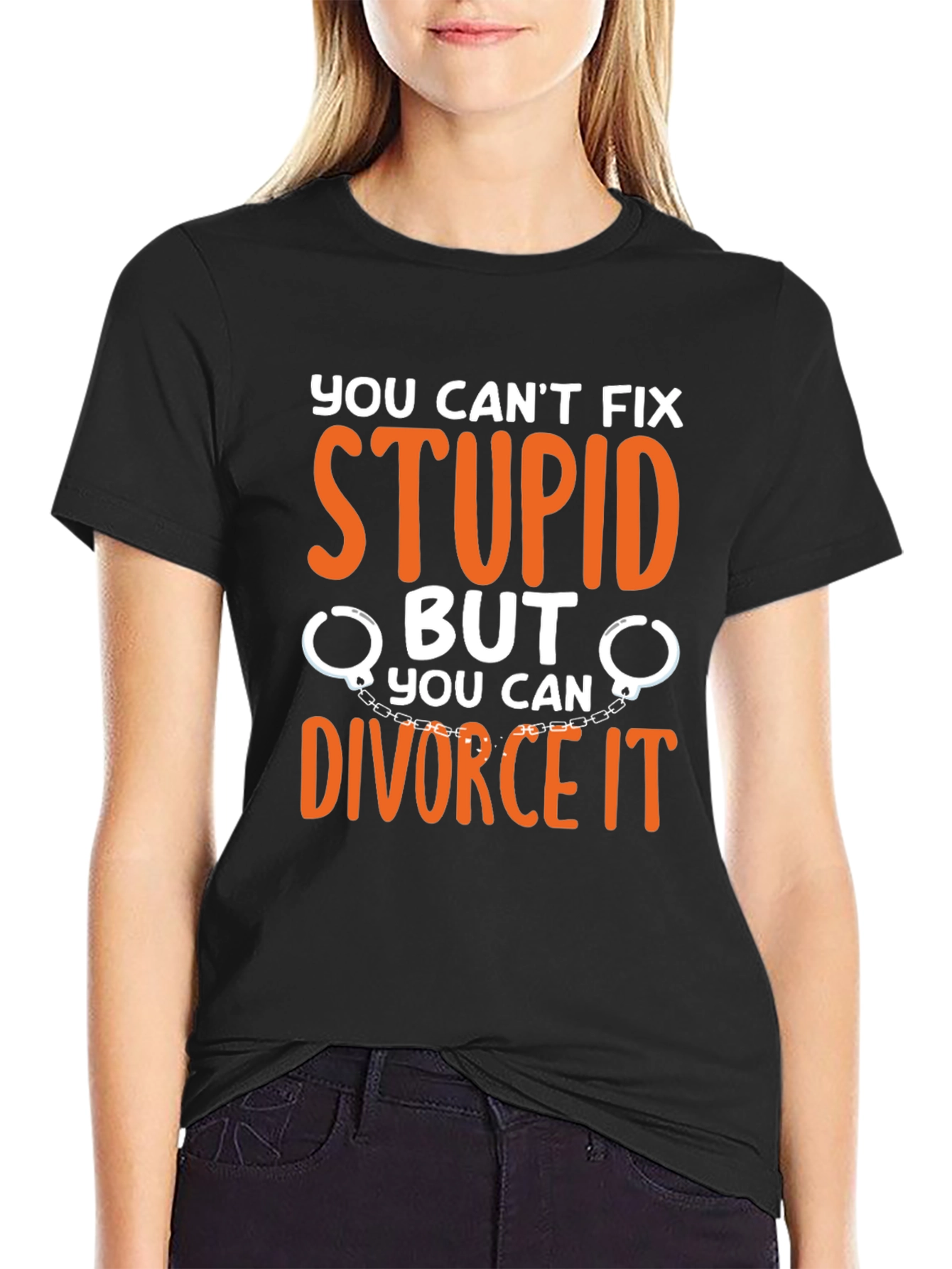 Black Divorce It T-Shirt view 2