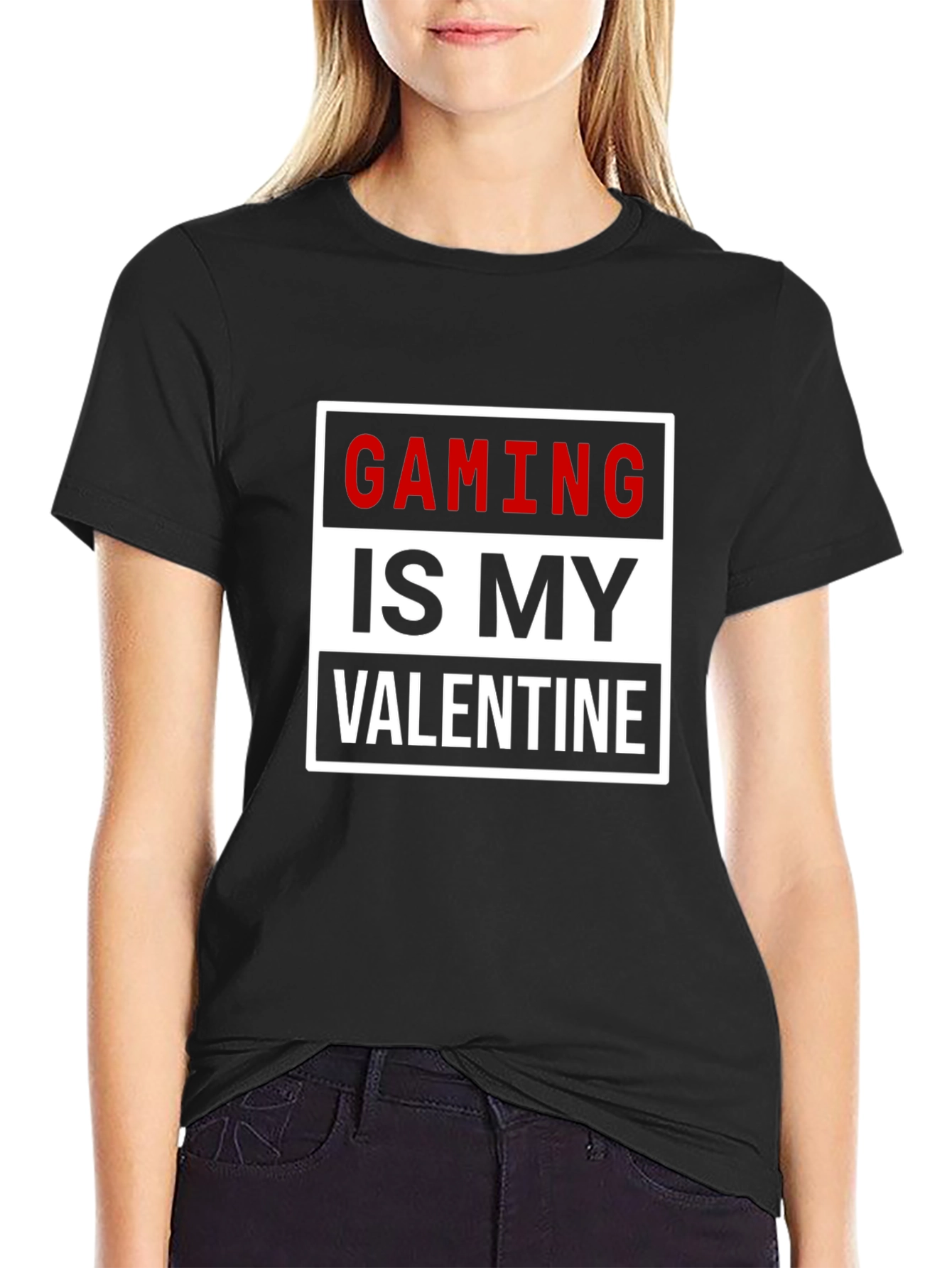 Black Gaming Is My Valentine Graphic Tee view 2