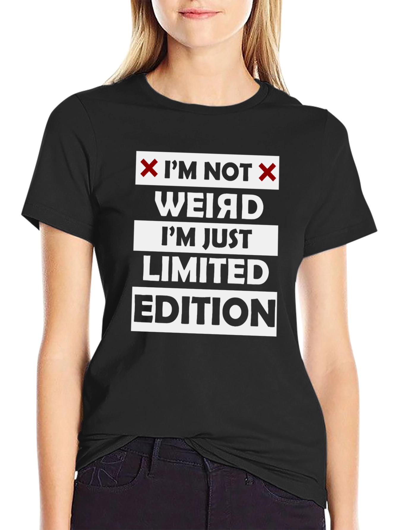 Black I'm Not Weird T-Shirt - Limited Edition Fun view 2