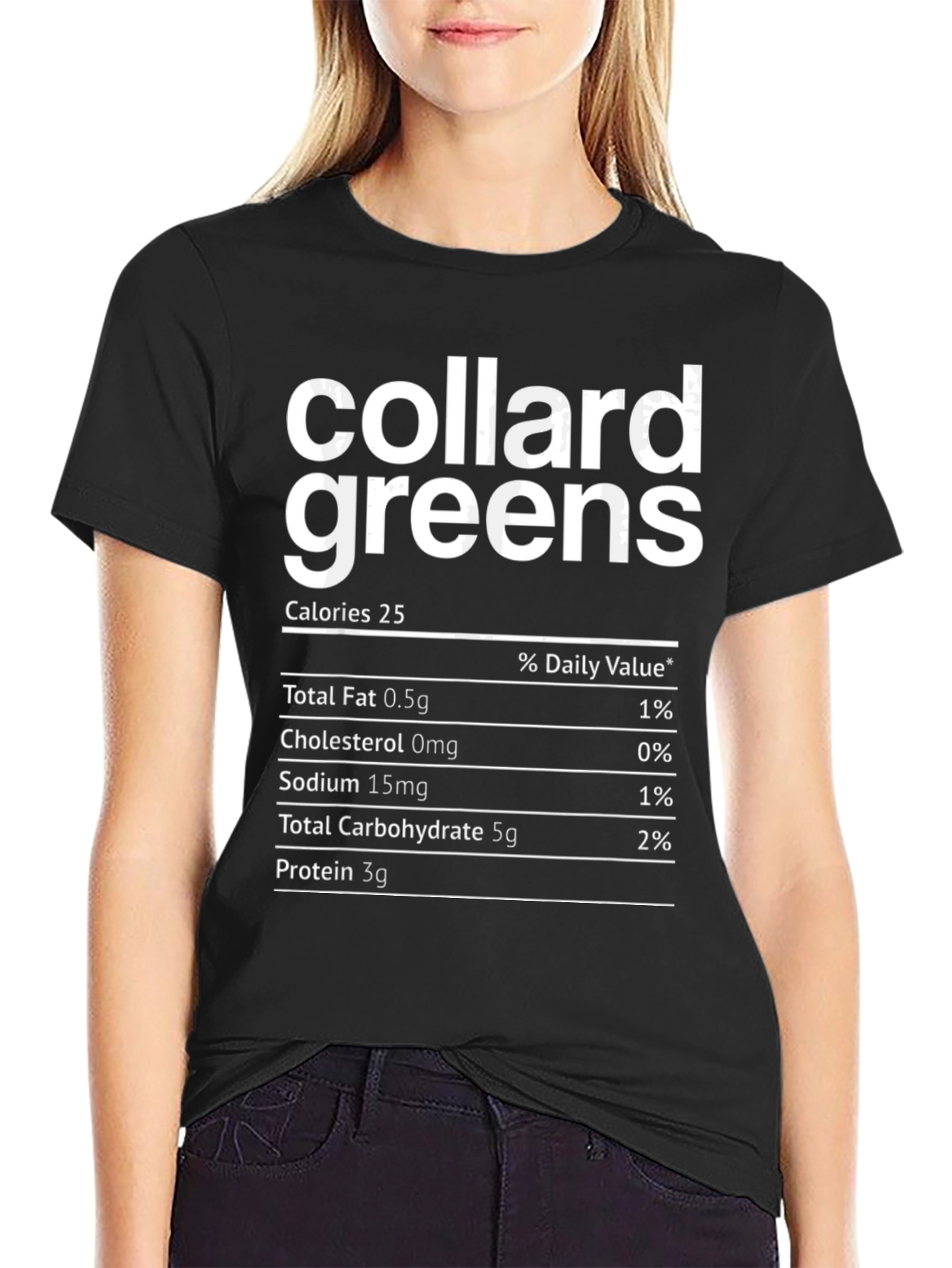 Collard Greens Nutrition Facts T-Shirt - 2