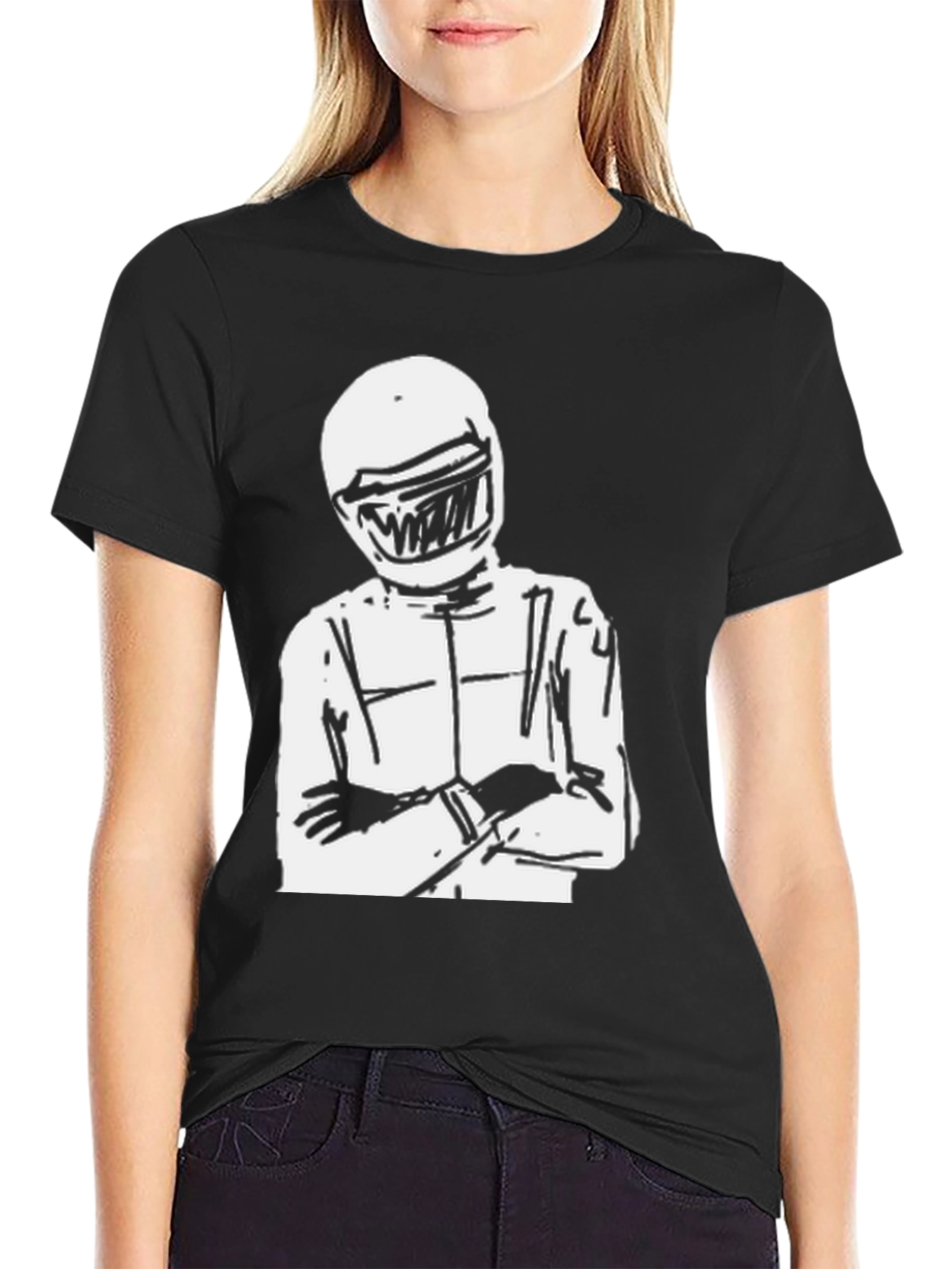 Black Racer Graphic Tee - Black Cotton Blend view 2