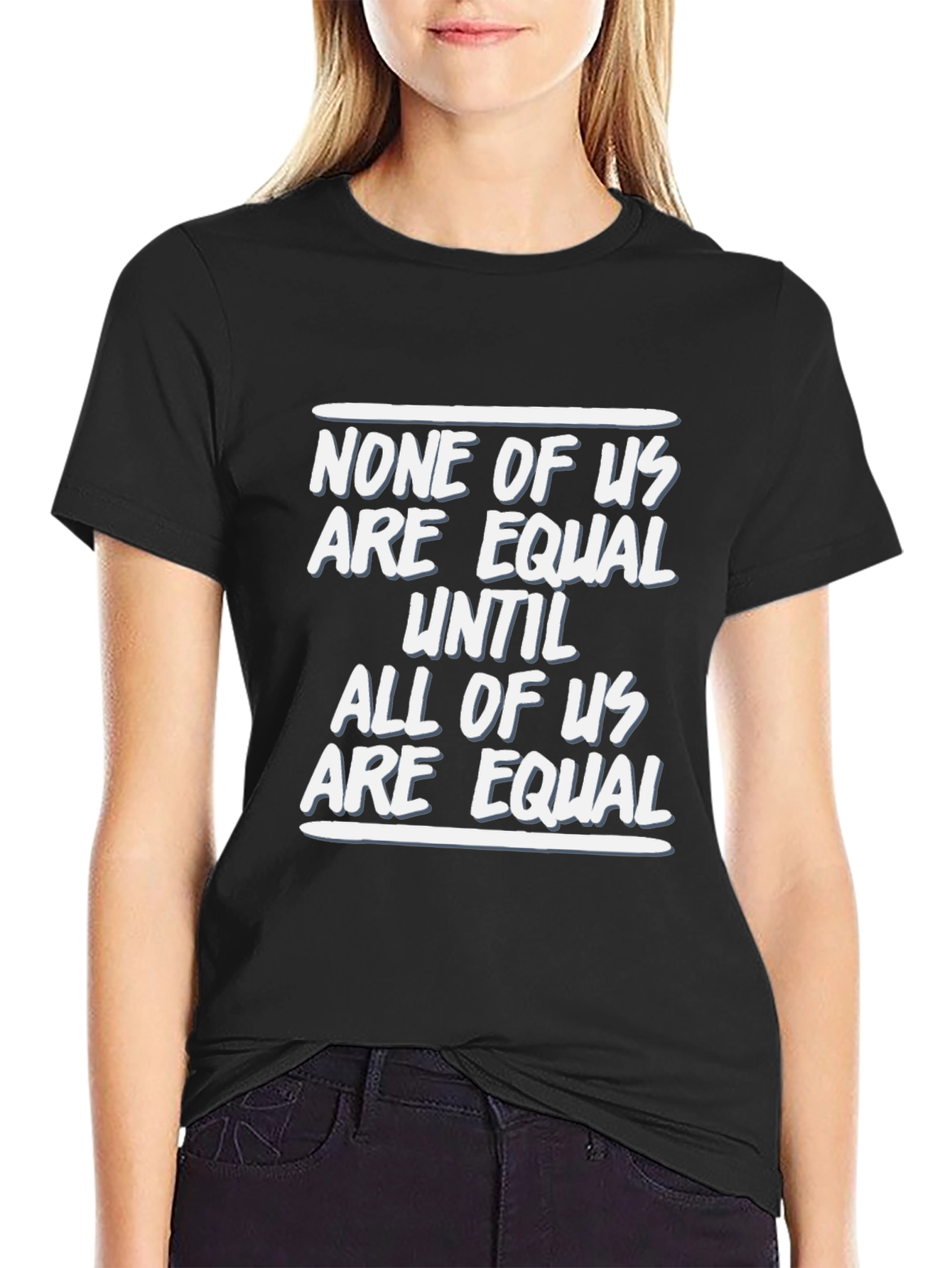 Black Equality Statement Black Graphic Tee view 2