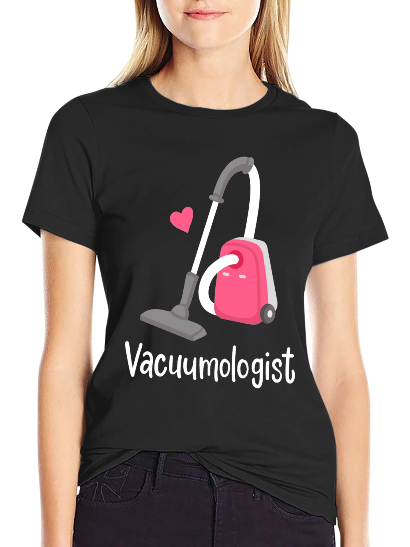 Black Vacuumologist T-Shirt - Cleaning Humor Tee view 2