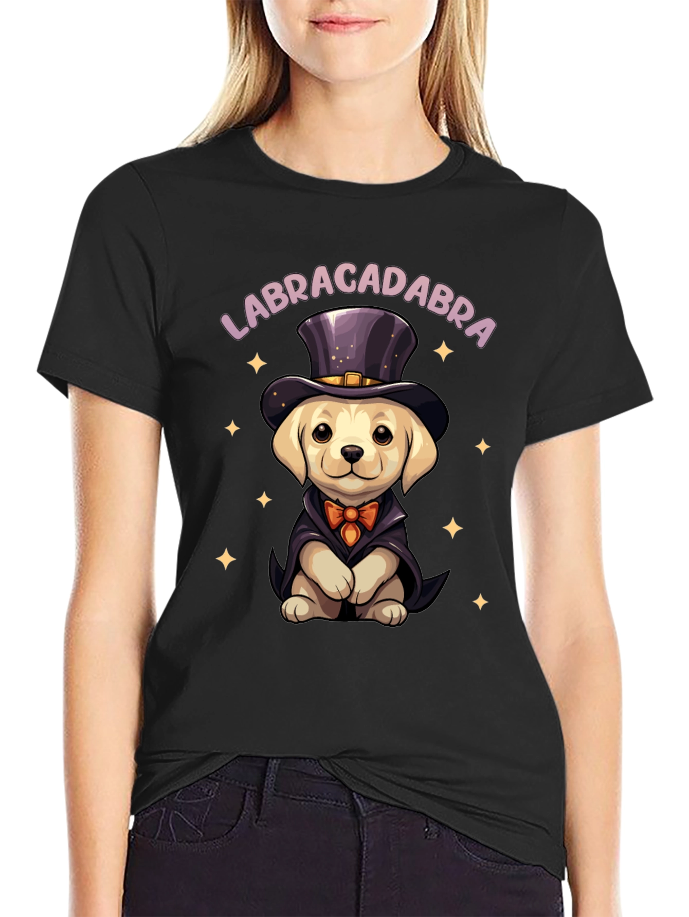 Black Labracadabra Dog T-Shirt view 2