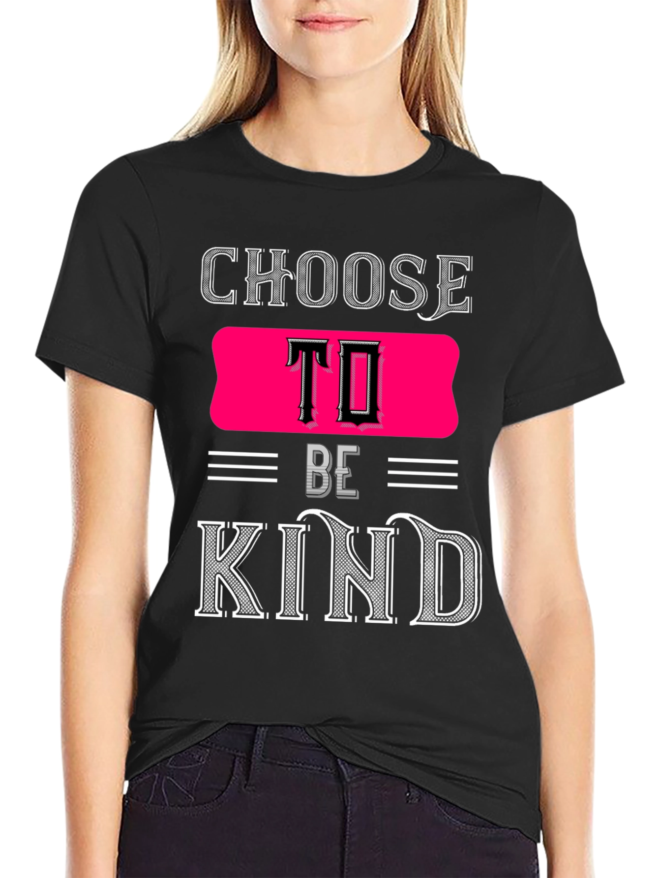 Black Choose to Be Kind Graphic T-Shirt view 2