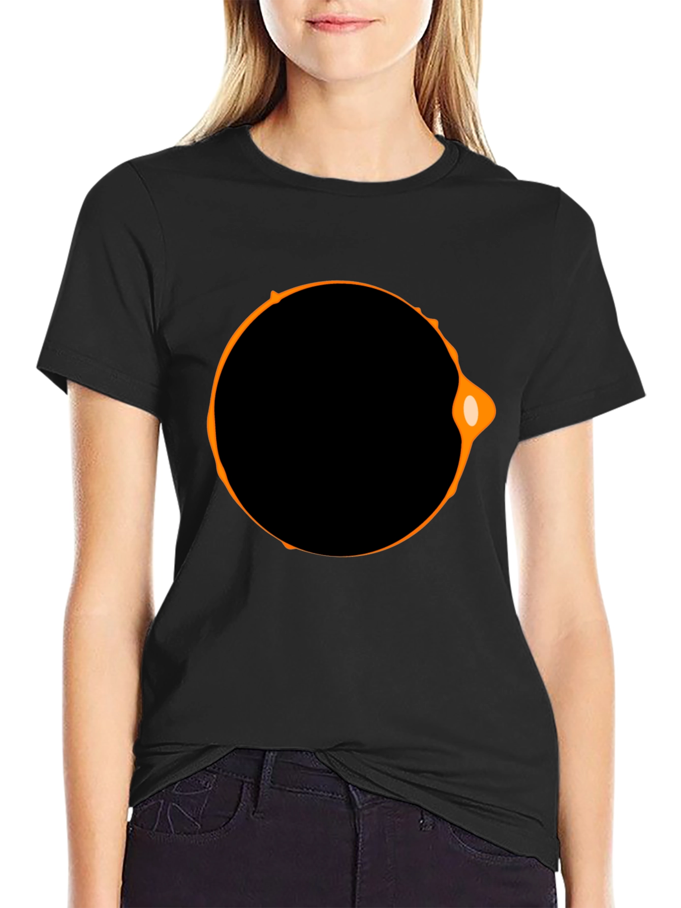 Black Eclipse Graphic Black T-Shirt view 2