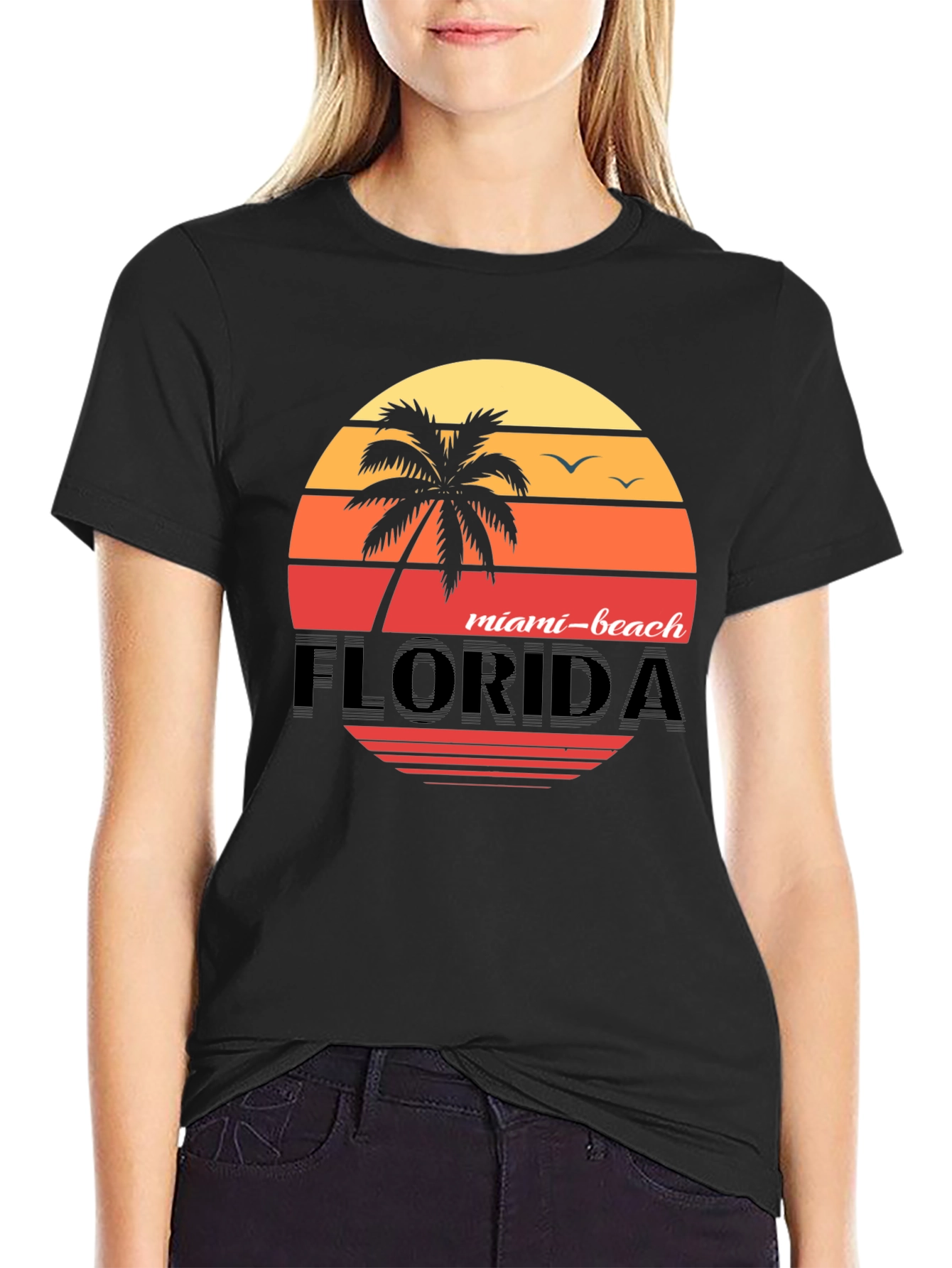 Miami Beach Florida Sunset T-Shirt - 2