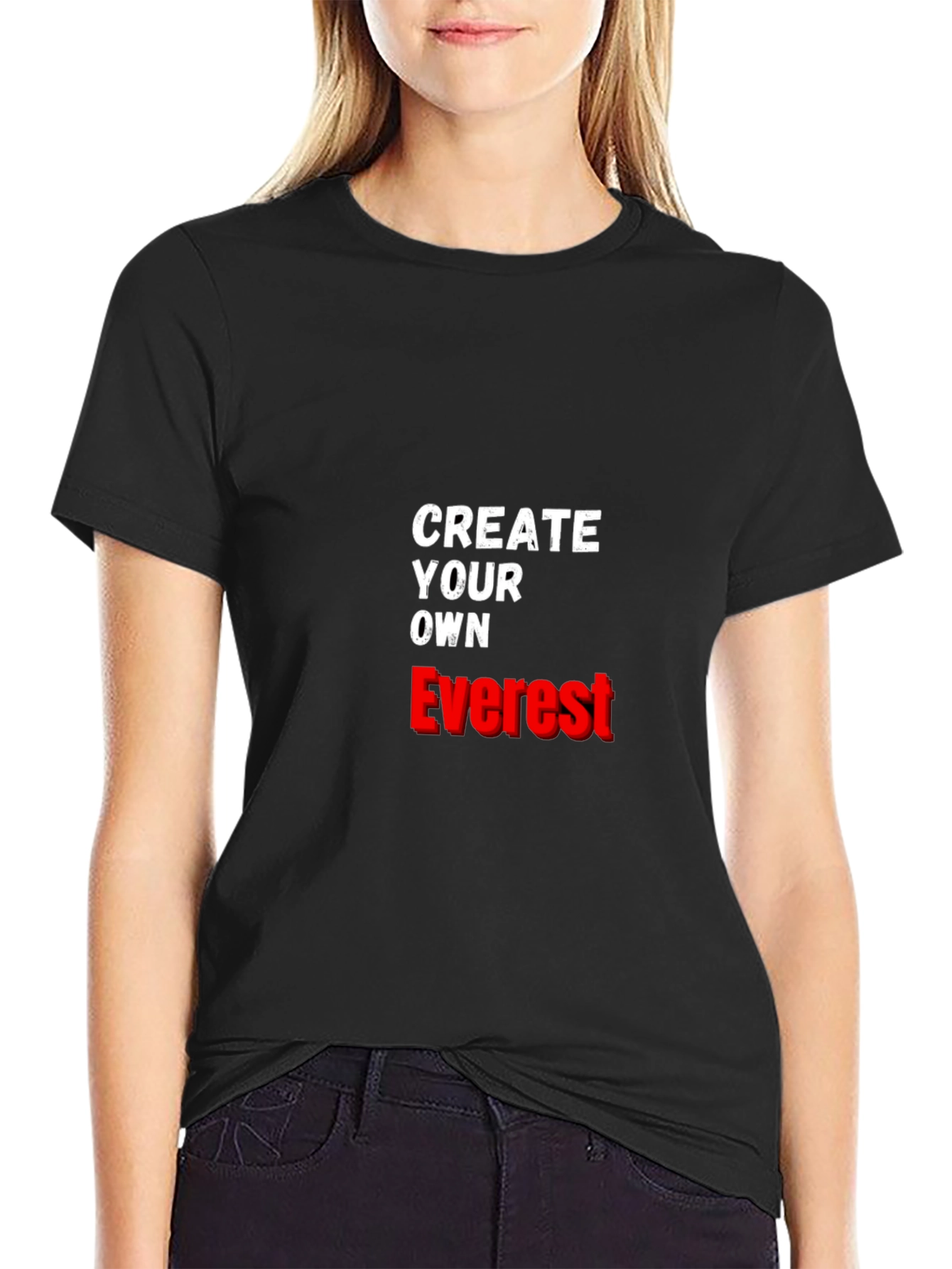 Black Create Your Own Everest Graphic Tee - Black Cotton view 2