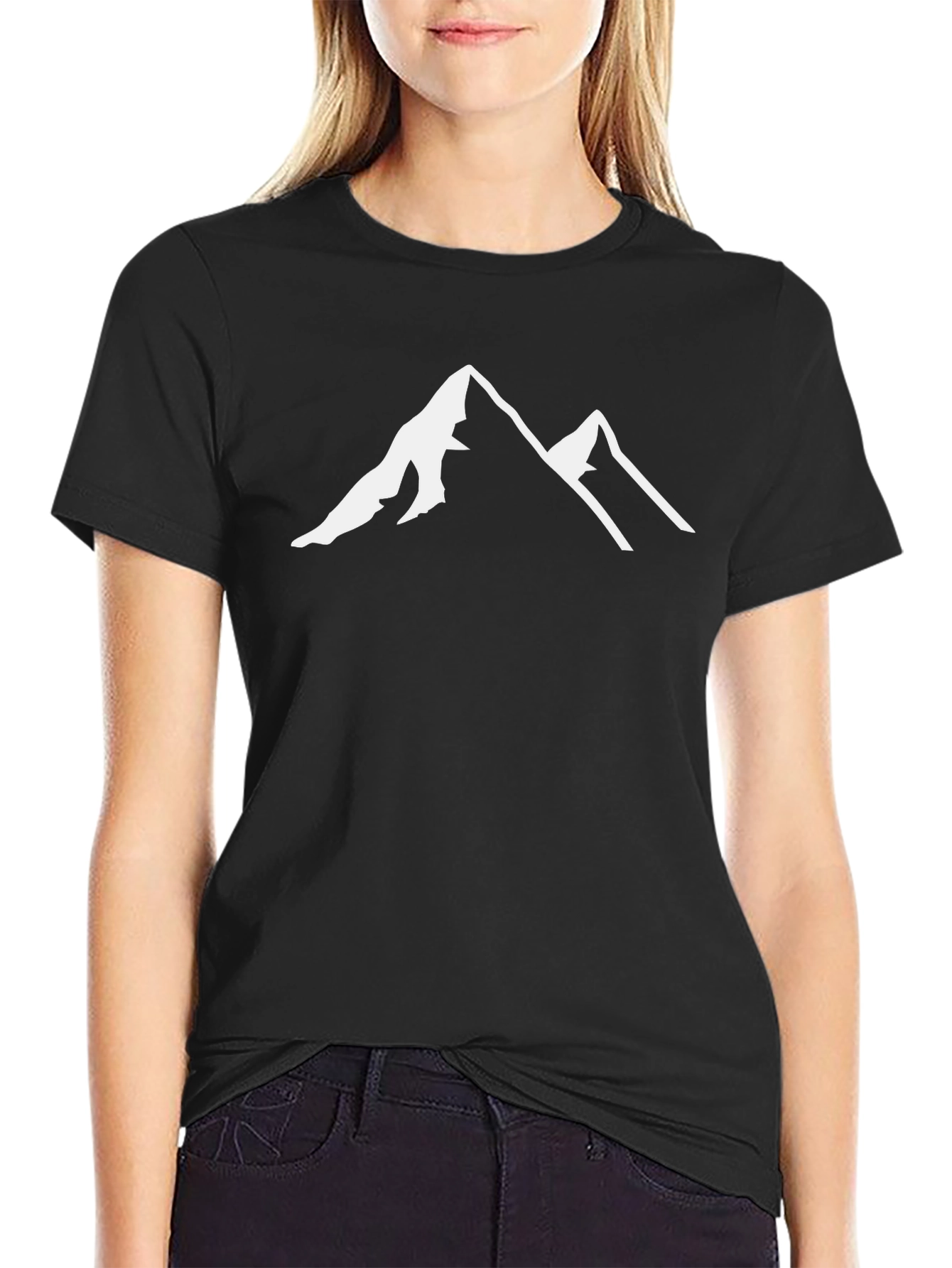 Black Mountain Peak Graphic T-Shirt - Black view 2