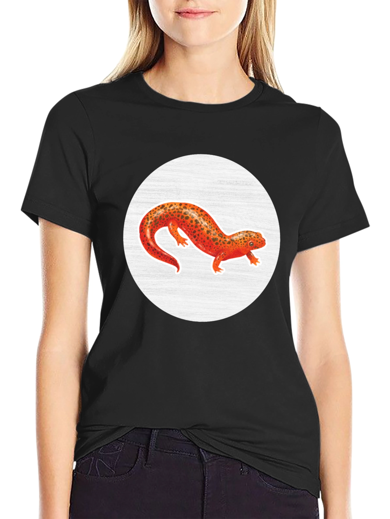 Black Salamander Graphic T-Shirt - Unique Design view 2