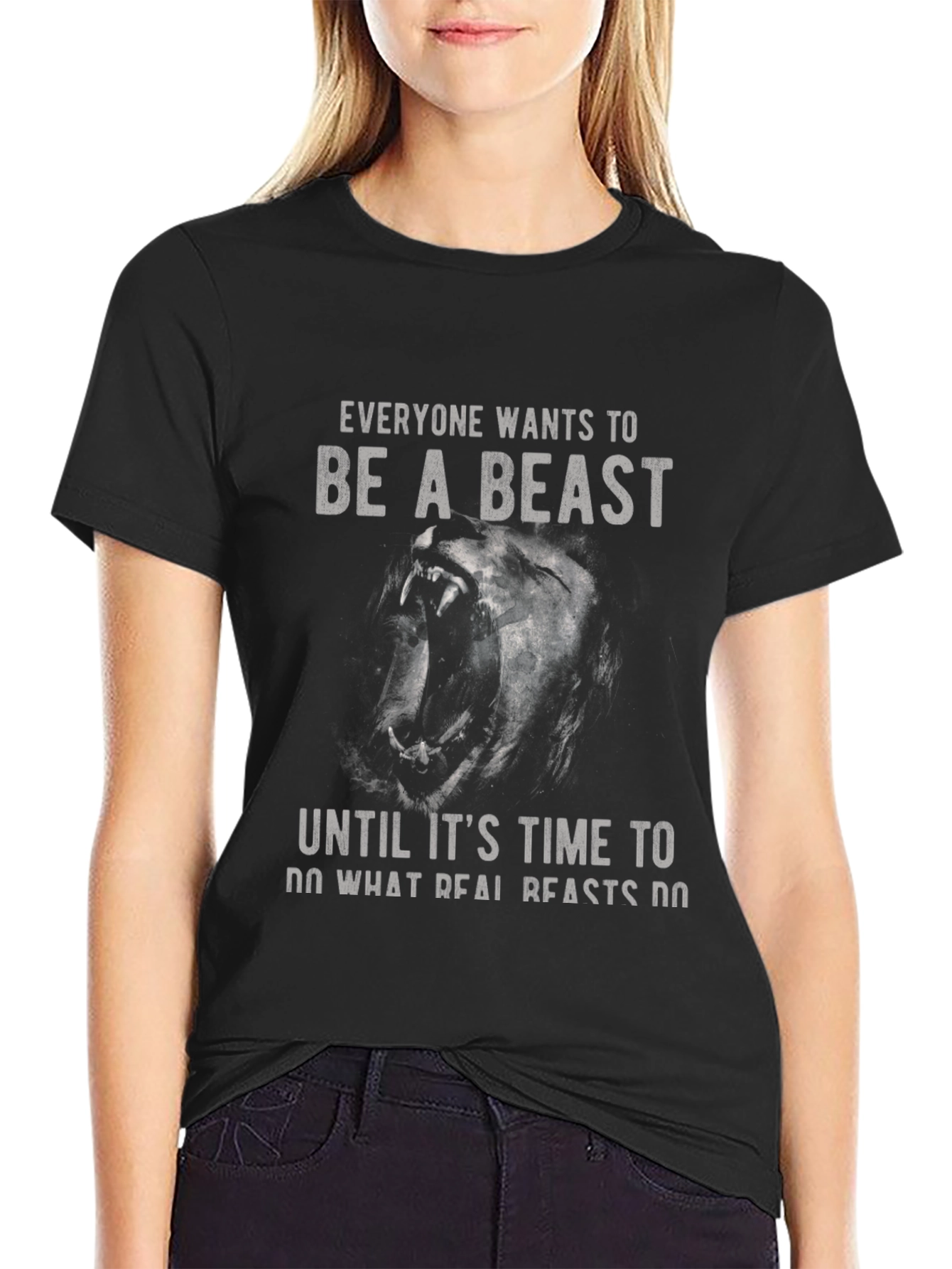 Black Beast Mode Graphic T-Shirt - Men's Black Tee view 2
