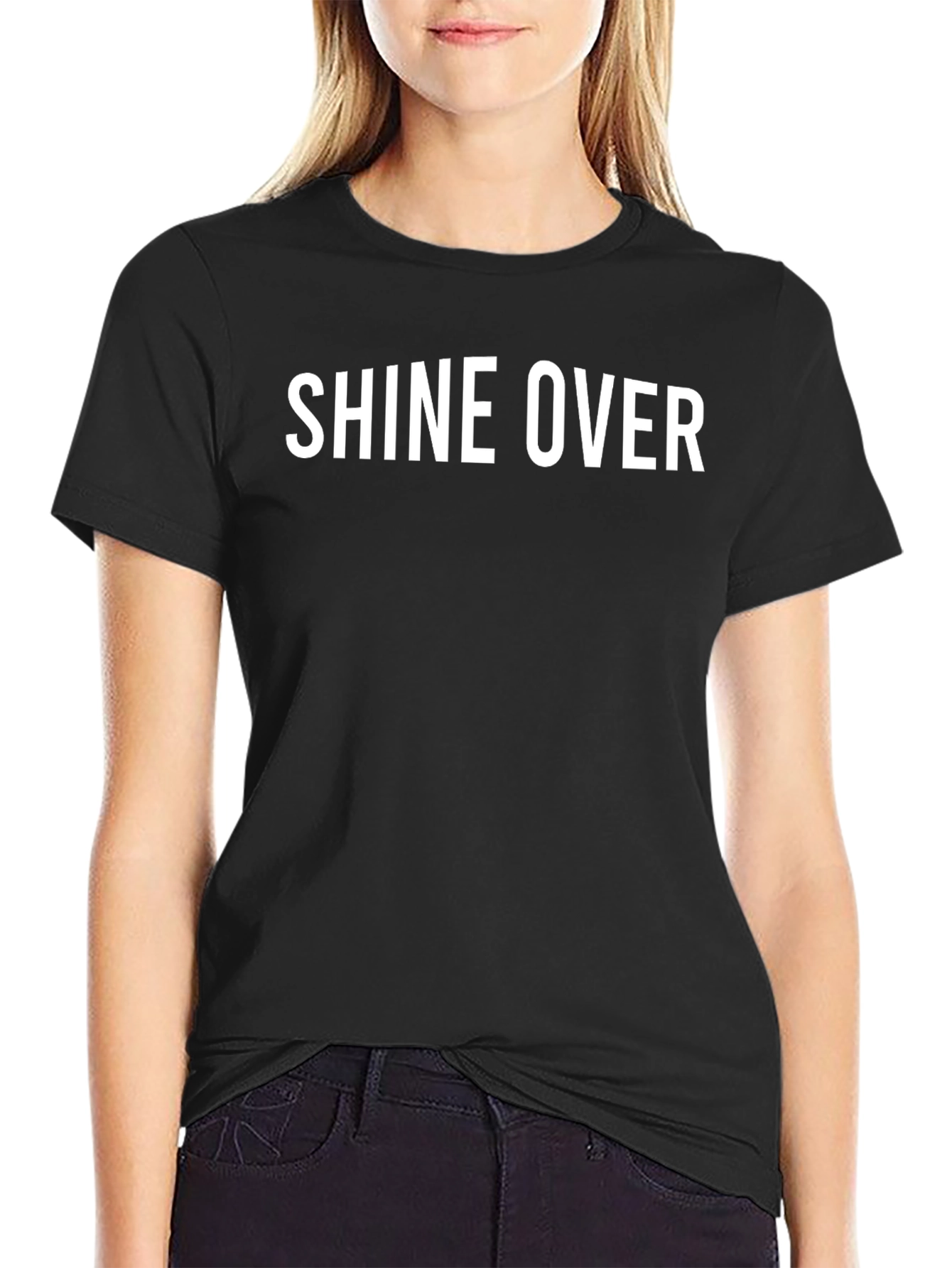 Black Shine Over Black T-Shirt view 2