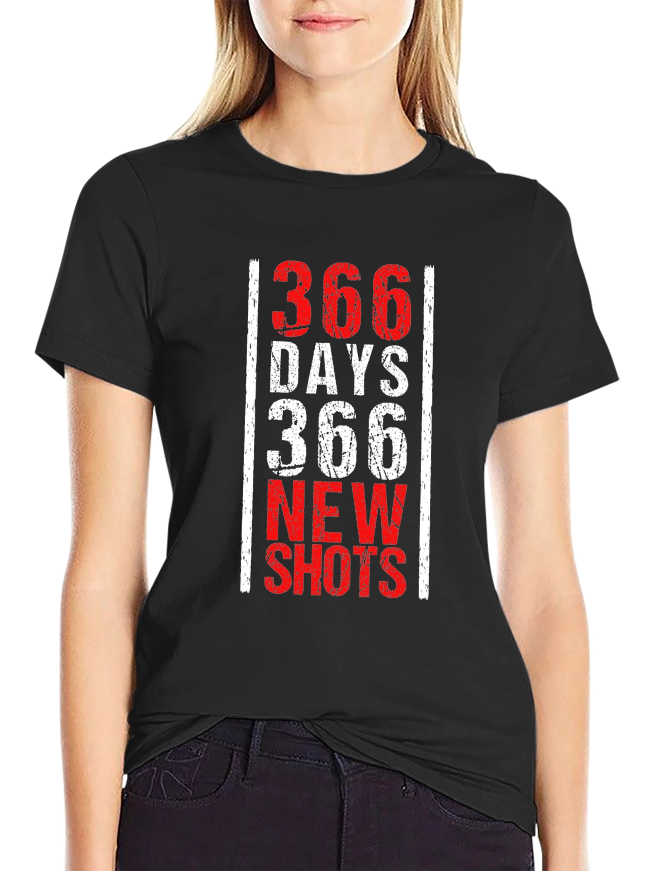 Black 366 Days New Shots Black Graphic Tee view 2